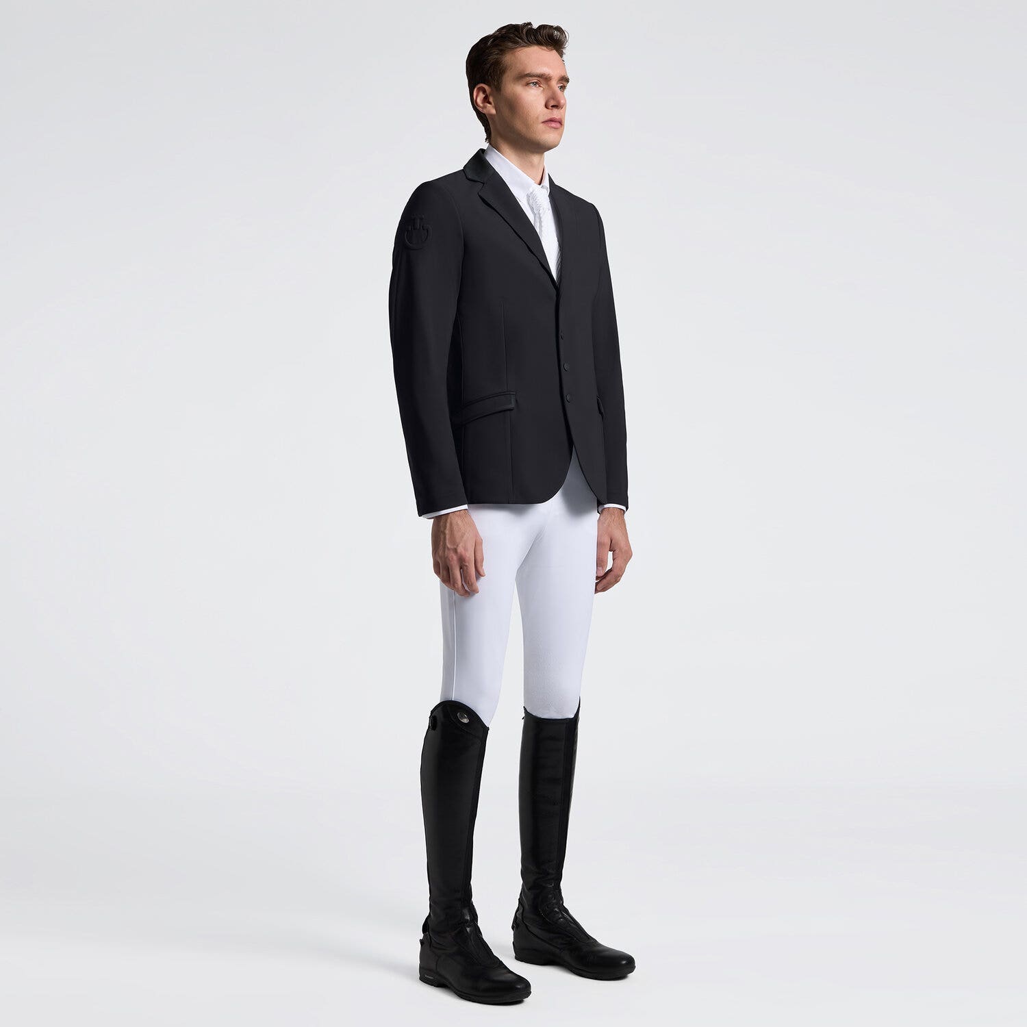 Cavalleria Toscana Men's competition jacket with zip CHARCOAL-1