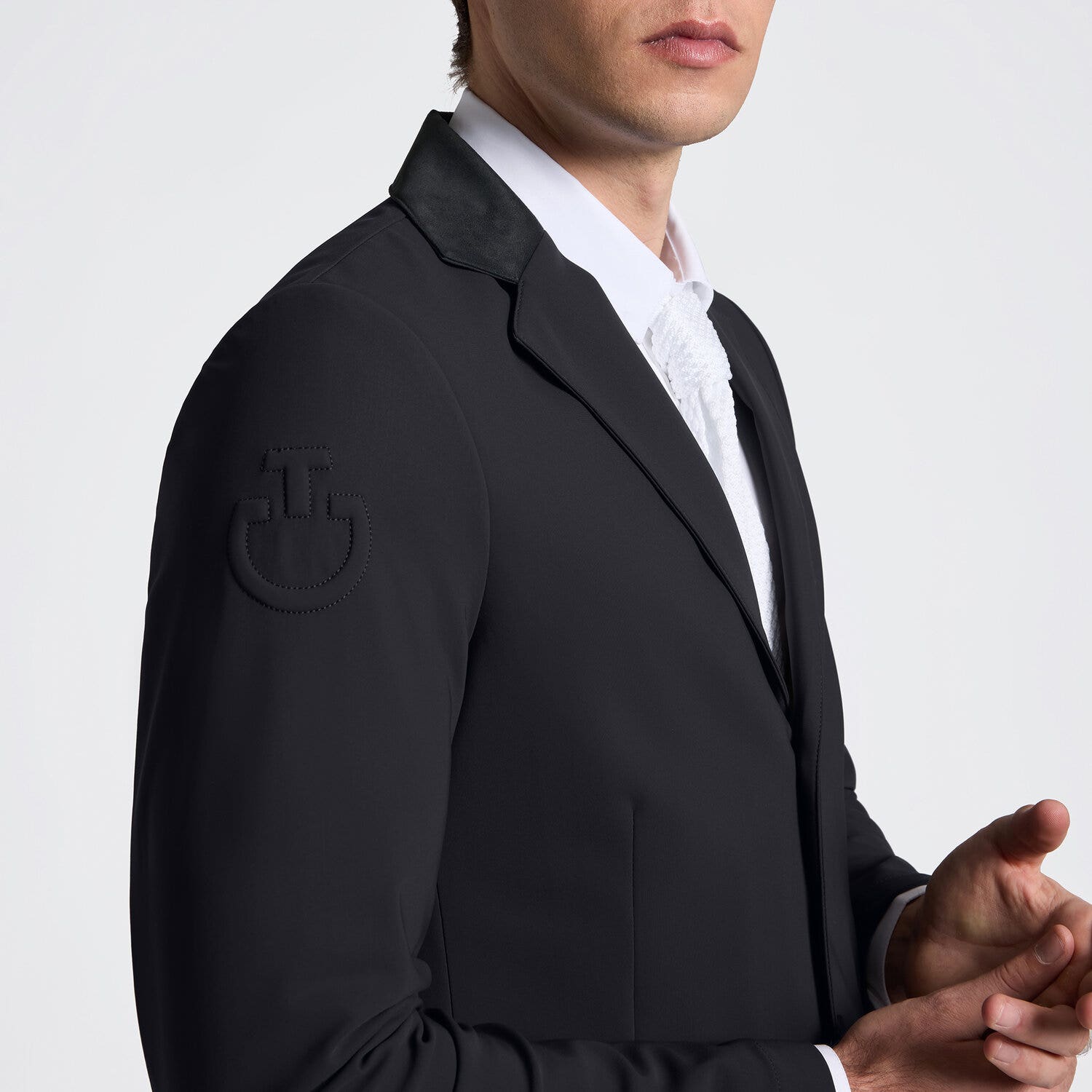 Cavalleria Toscana Men's competition jacket with zip CHARCOAL-3