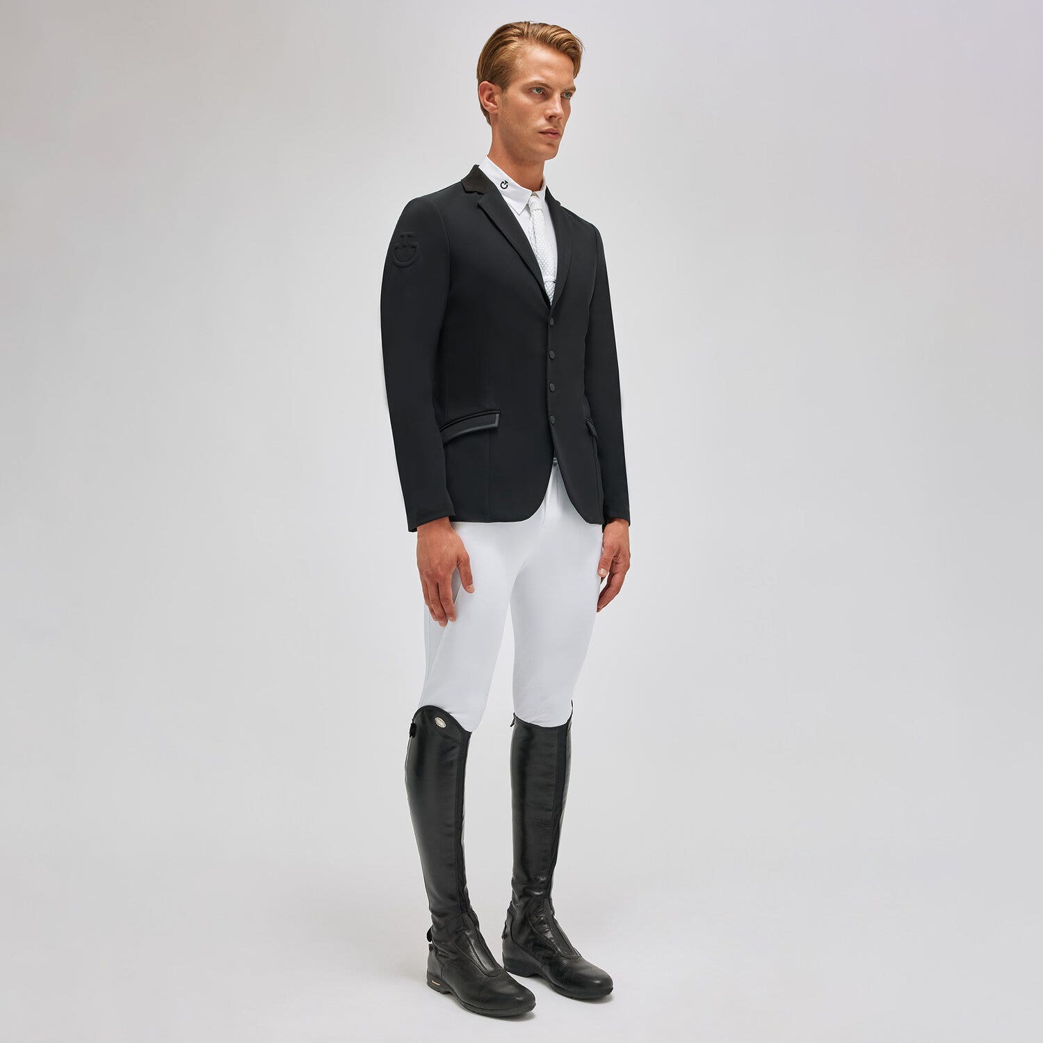 Cavalleria Toscana Men's lightweight riding jacket BLACK-1