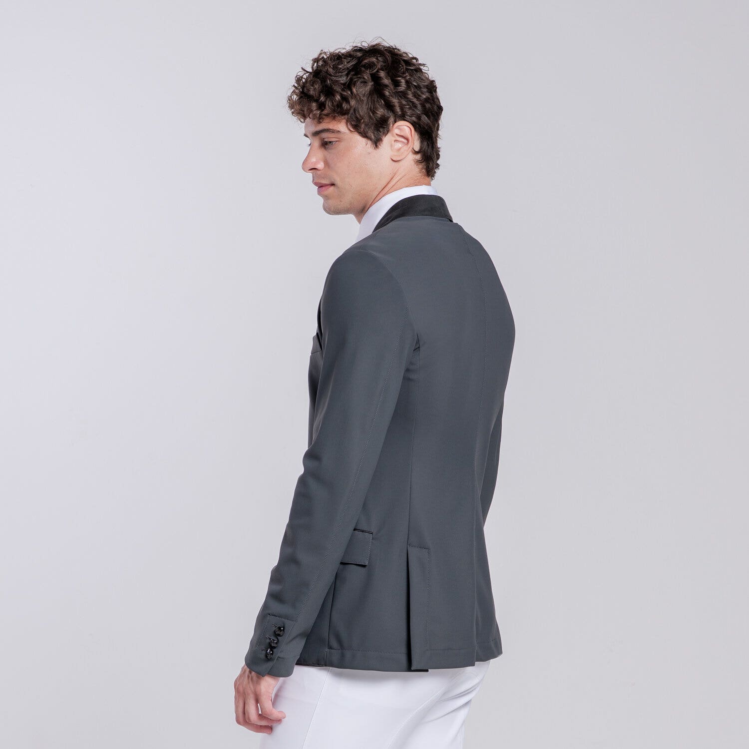 Cavalleria Toscana Men's competition jacket. CHARCOAL GREY-3