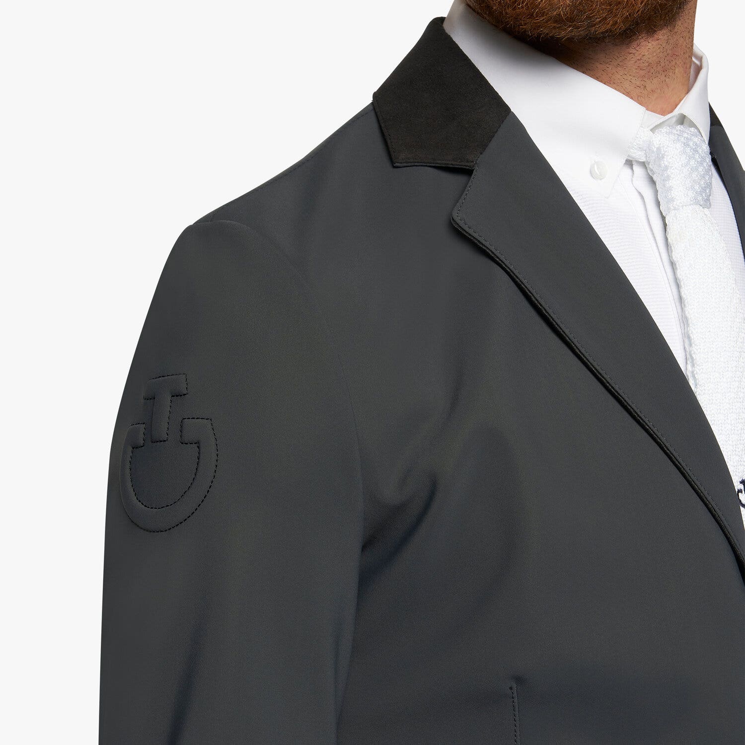 Cavalleria Toscana Men's competition jacket. CHARCOAL GREY-4