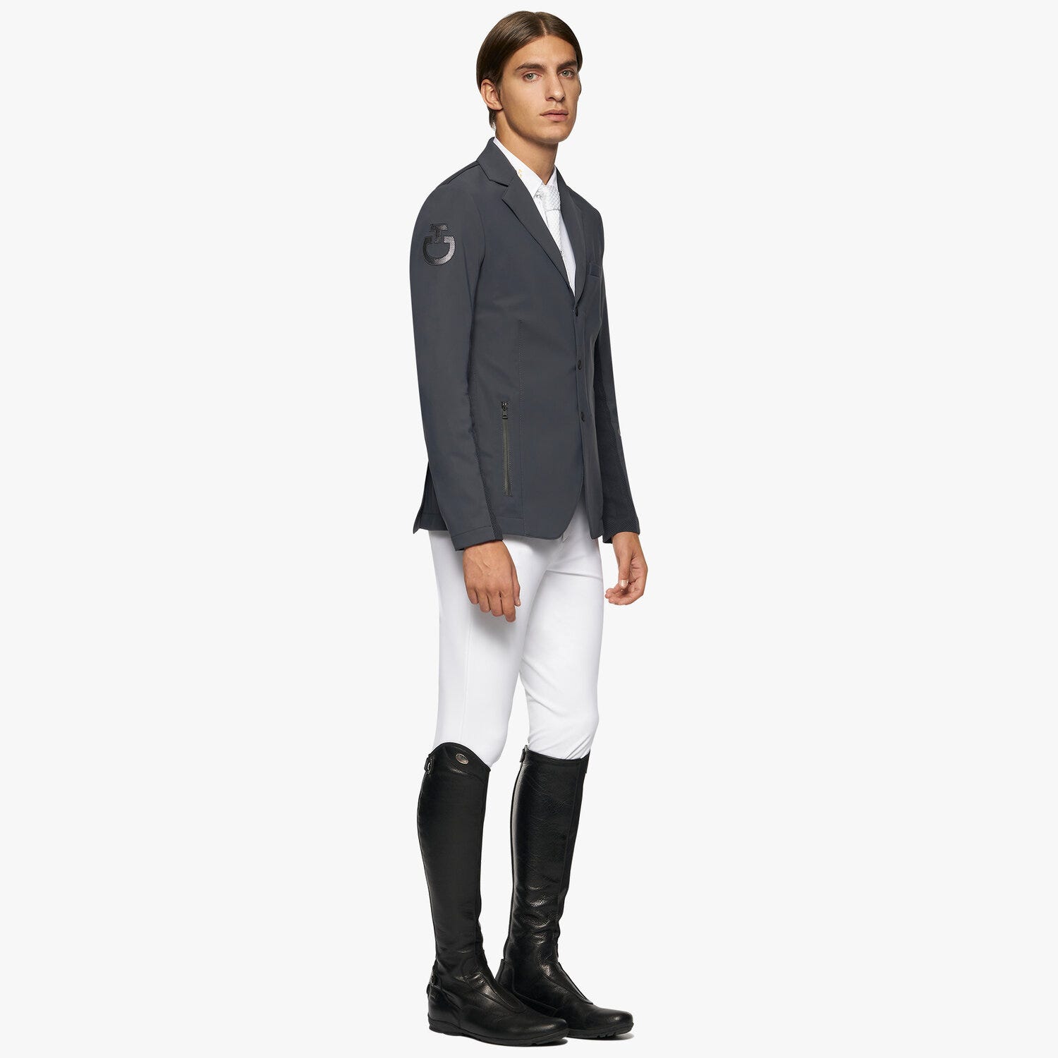 Cavalleria Toscana Lightweight men's riding jacket. ANTHRACITE GREY-1