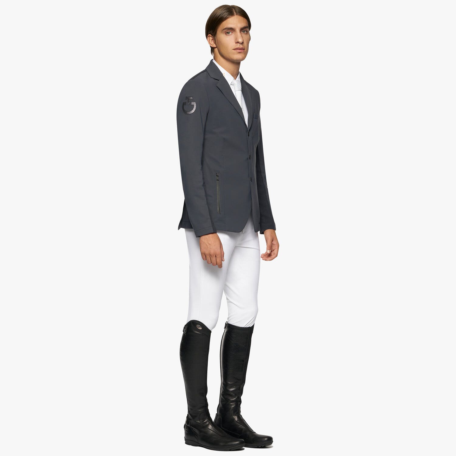 Cavalleria Toscana Lightweight men's riding jacket. ANTHRACITE GREY-1