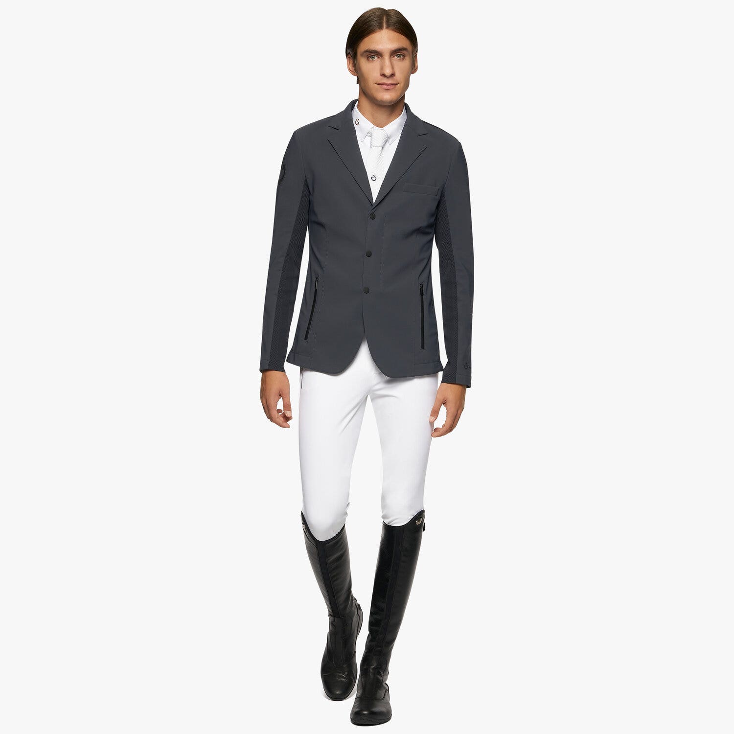 Cavalleria Toscana Lightweight men's riding jacket. ANTHRACITE GREY-3
