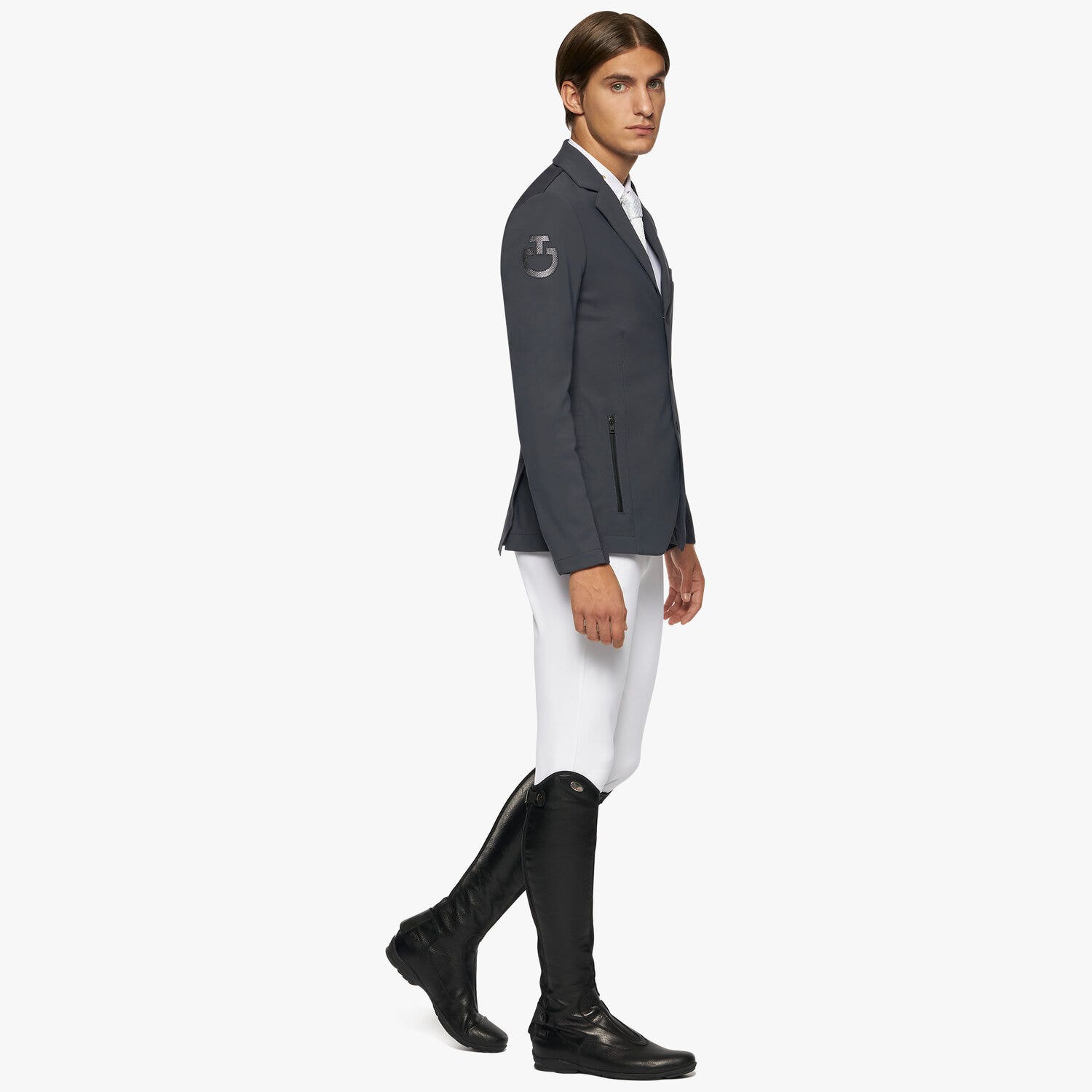 Cavalleria Toscana Lightweight men's riding jacket. ANTHRACITE GREY-4