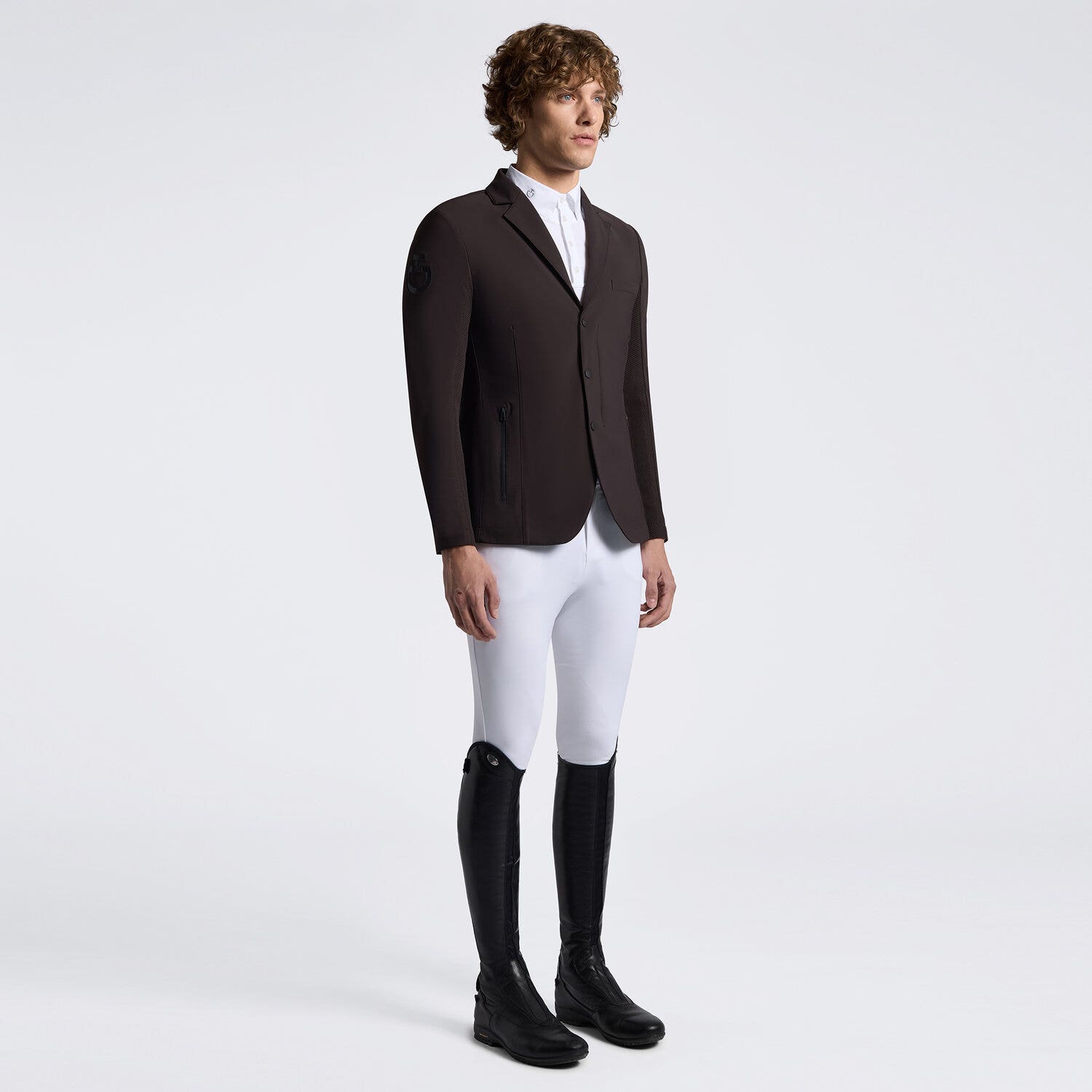 Cavalleria Toscana Men’s Revolution competition jacket ESPRESSO-1