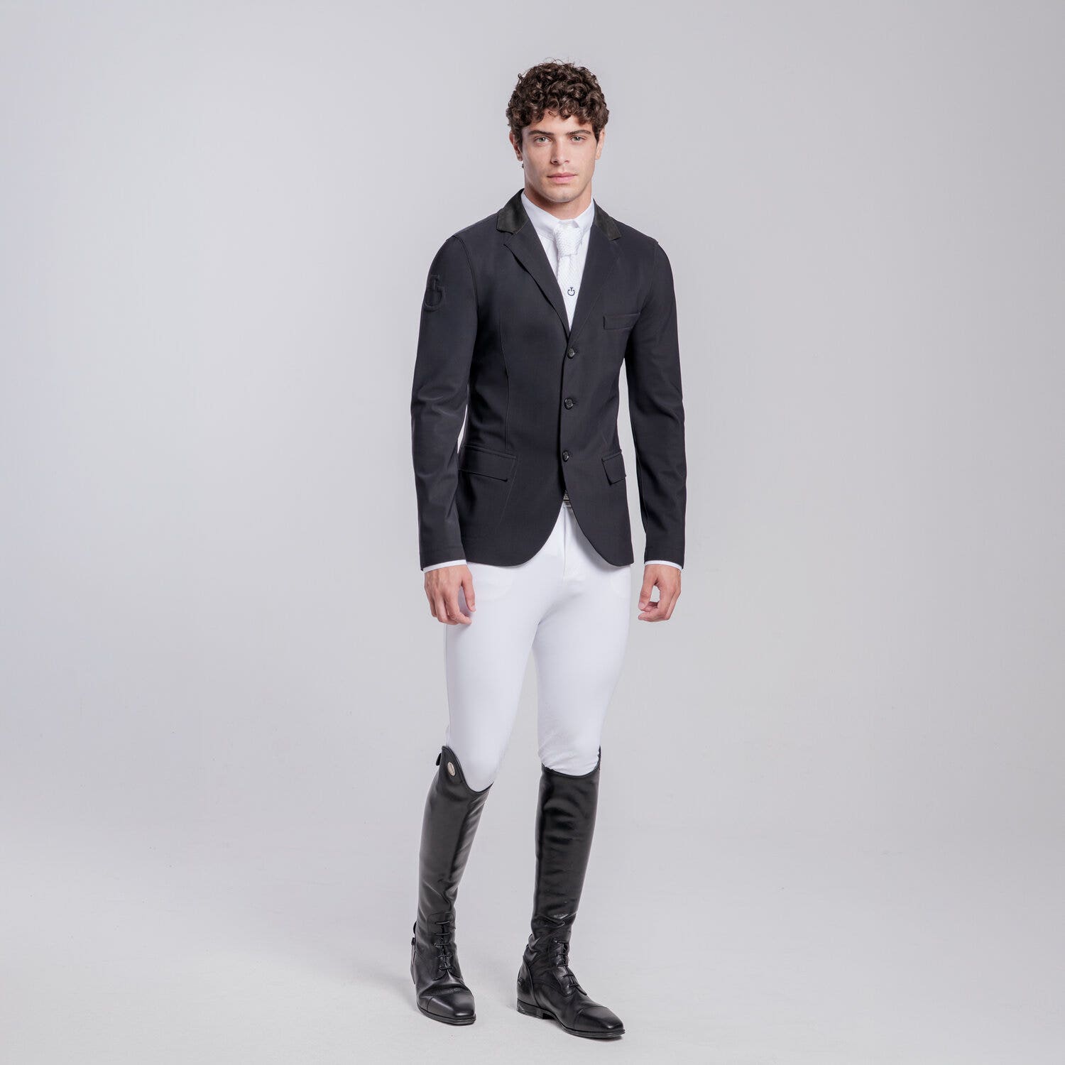 Cavalleria Toscana Cavalleria Toscana Men's Raw Cut Competition Jacket BLACK-1
