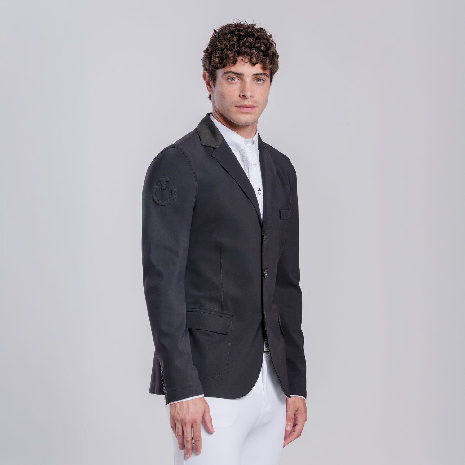 Cavalleria Toscana Cavalleria Toscana Men's Raw Cut Competition Jacket BLACK-2