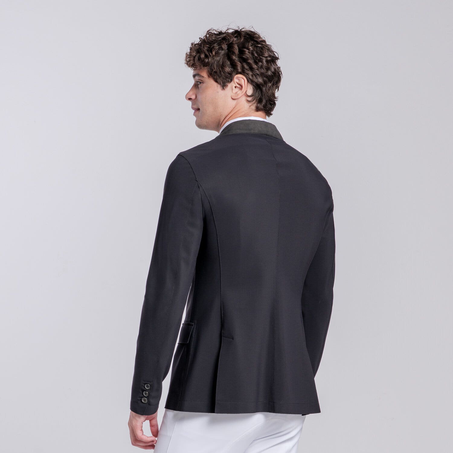 Cavalleria Toscana Cavalleria Toscana Men's Raw Cut Competition Jacket BLACK-3