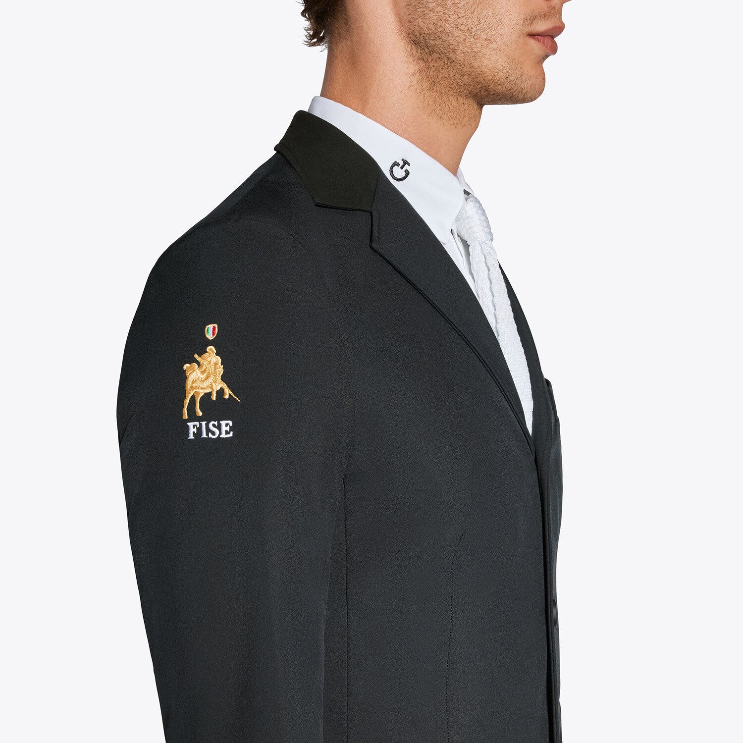 Cavalleria Toscana Men's FISE competition jacket BLACK-2