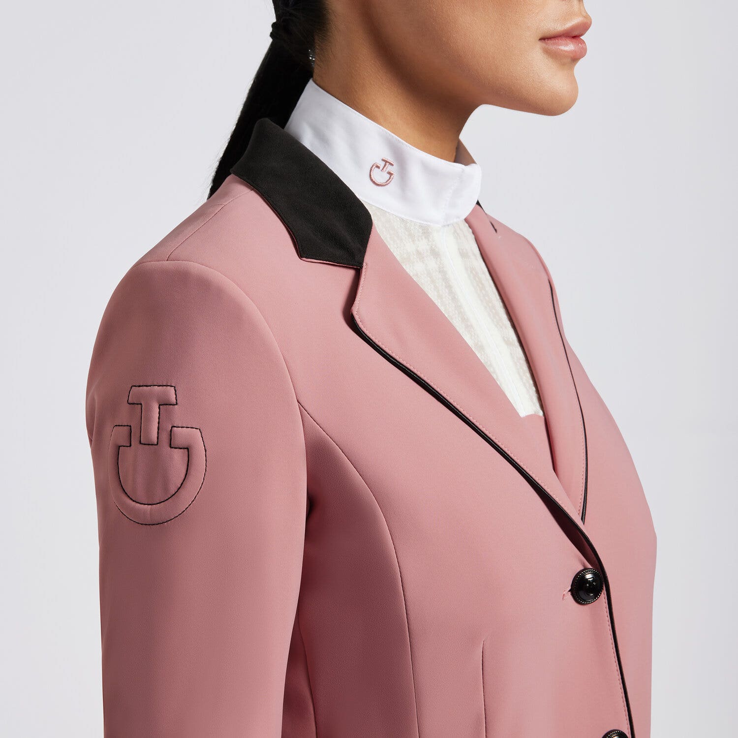Cavalleria Toscana Cavalleria Toscana Women's Competition Jacket with Buttons DUSTY ROSE-2