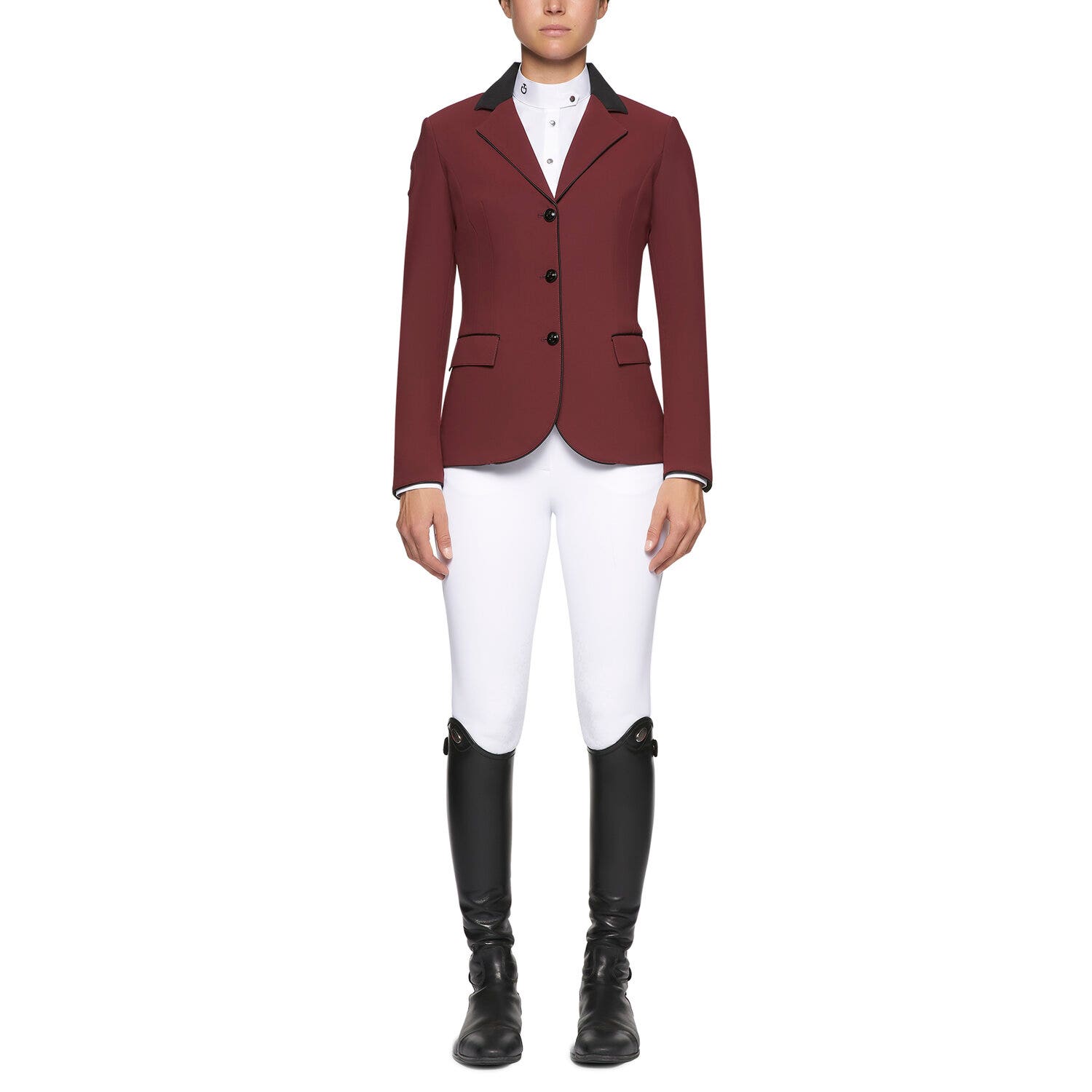 Cavalleria Toscana Women's competition riding jacket. BORDEAUX-1
