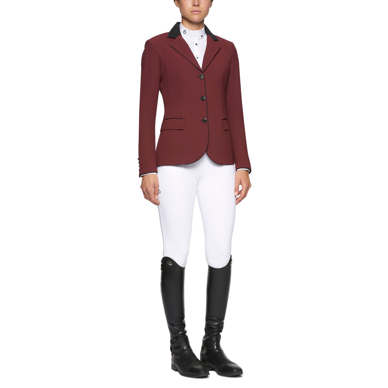 Cavalleria Toscana Women's competition riding jacket. BORDEAUX-2