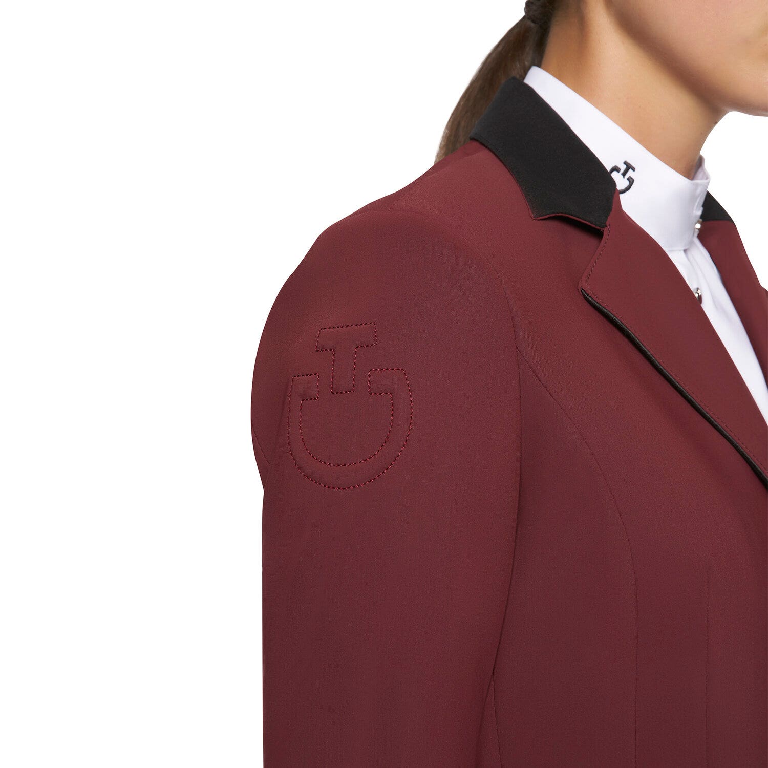 Cavalleria Toscana Women's competition riding jacket. BORDEAUX-4
