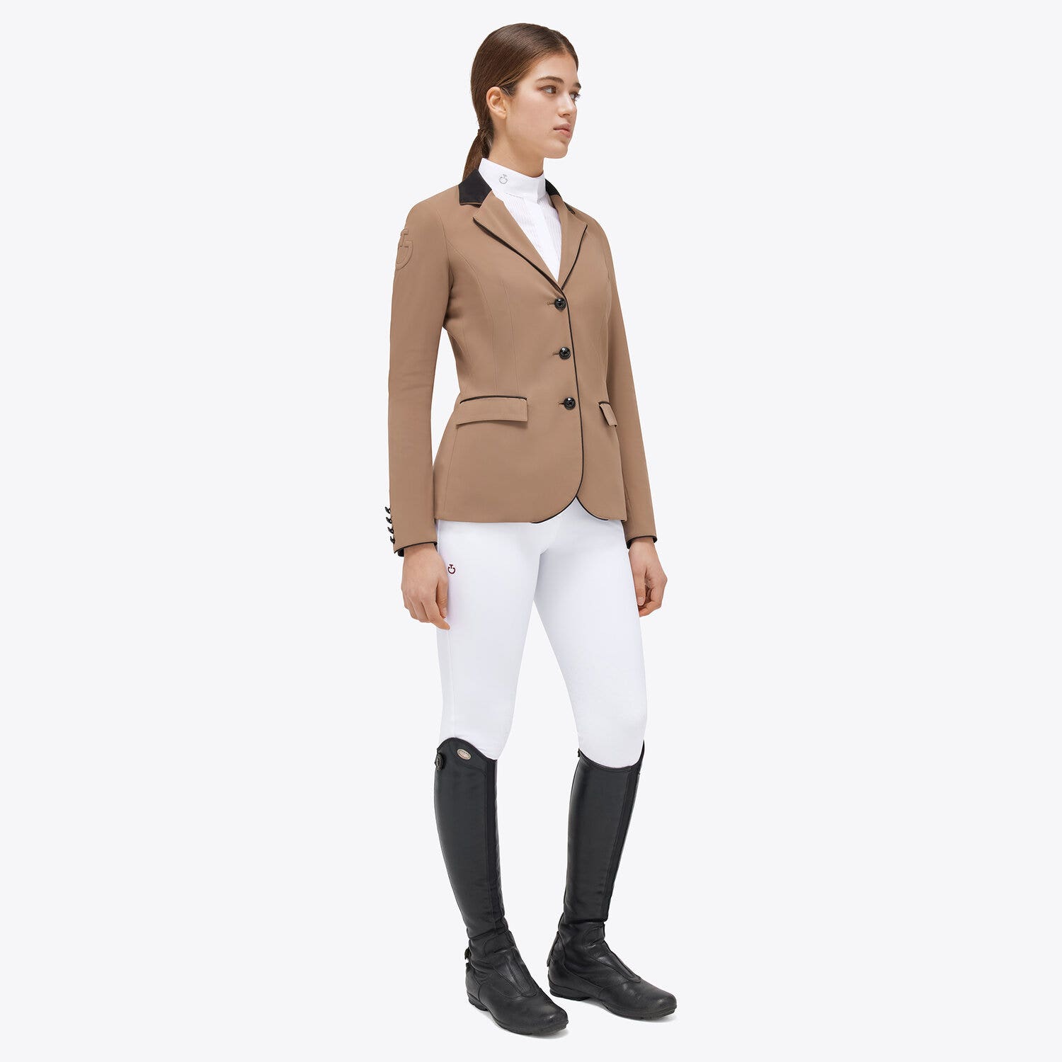 Cavalleria Toscana Women's competition riding jacket. CACAO-1