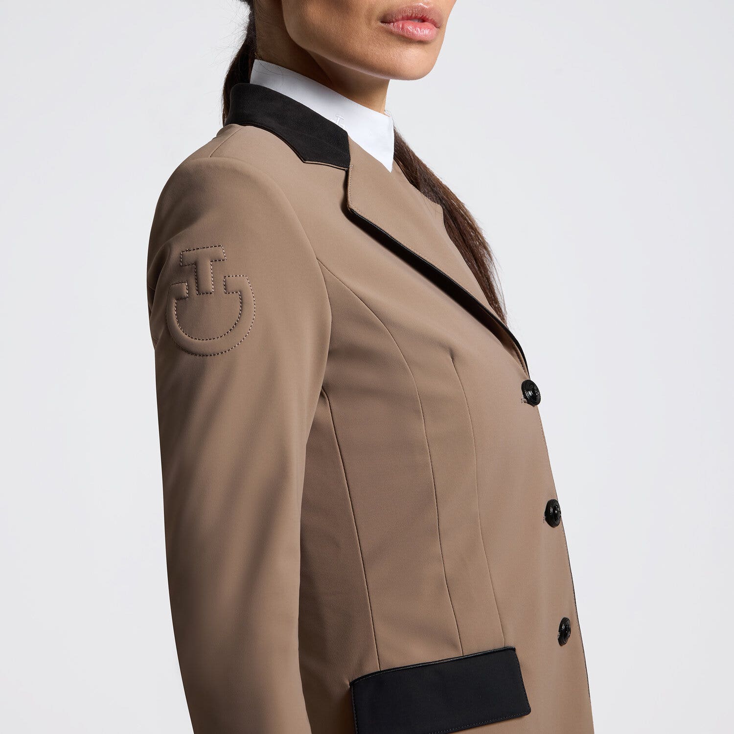 Cavalleria Toscana Cavalleria Toscana Women's Competition Jacket with Buttons WALNUT/BLACK-3