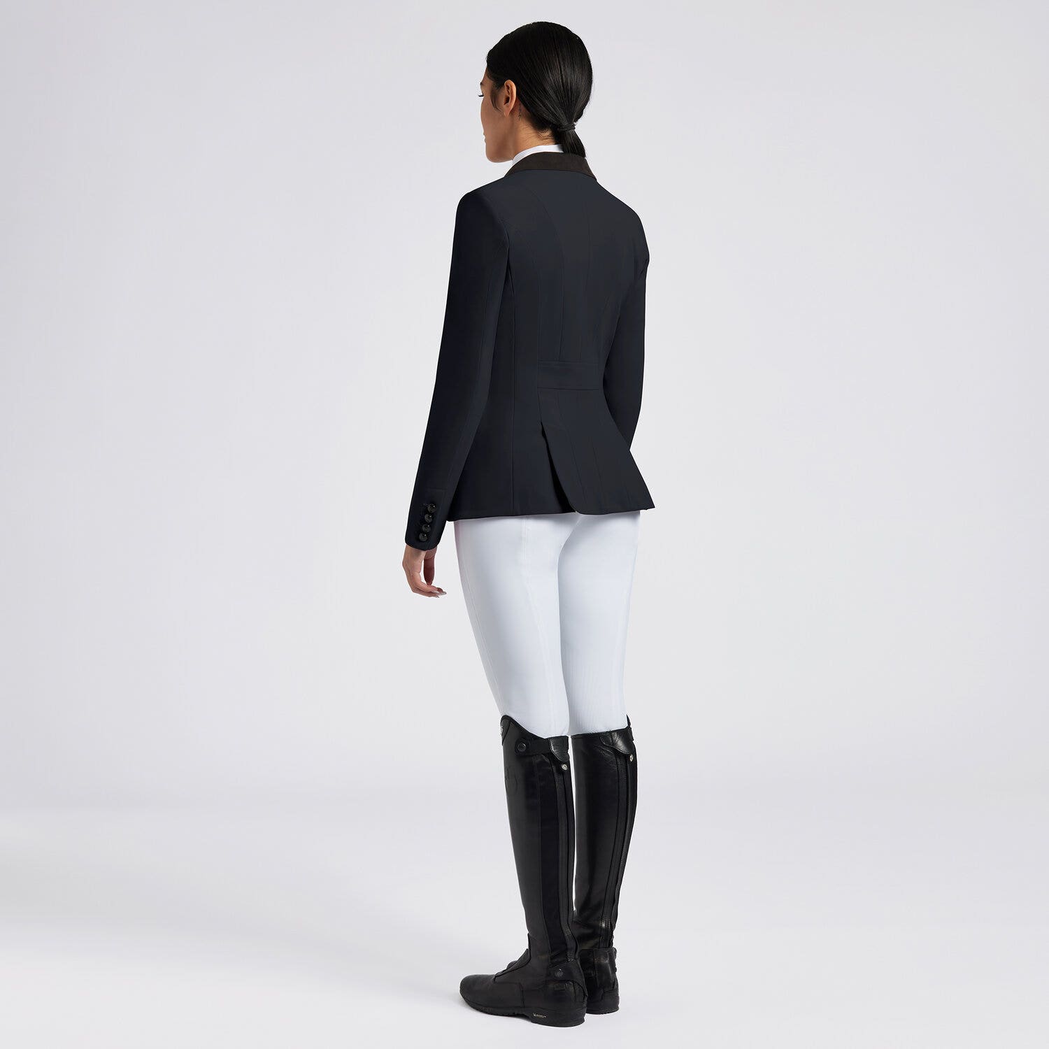 Cavalleria Toscana Women's competition riding jacket. NAVY-3