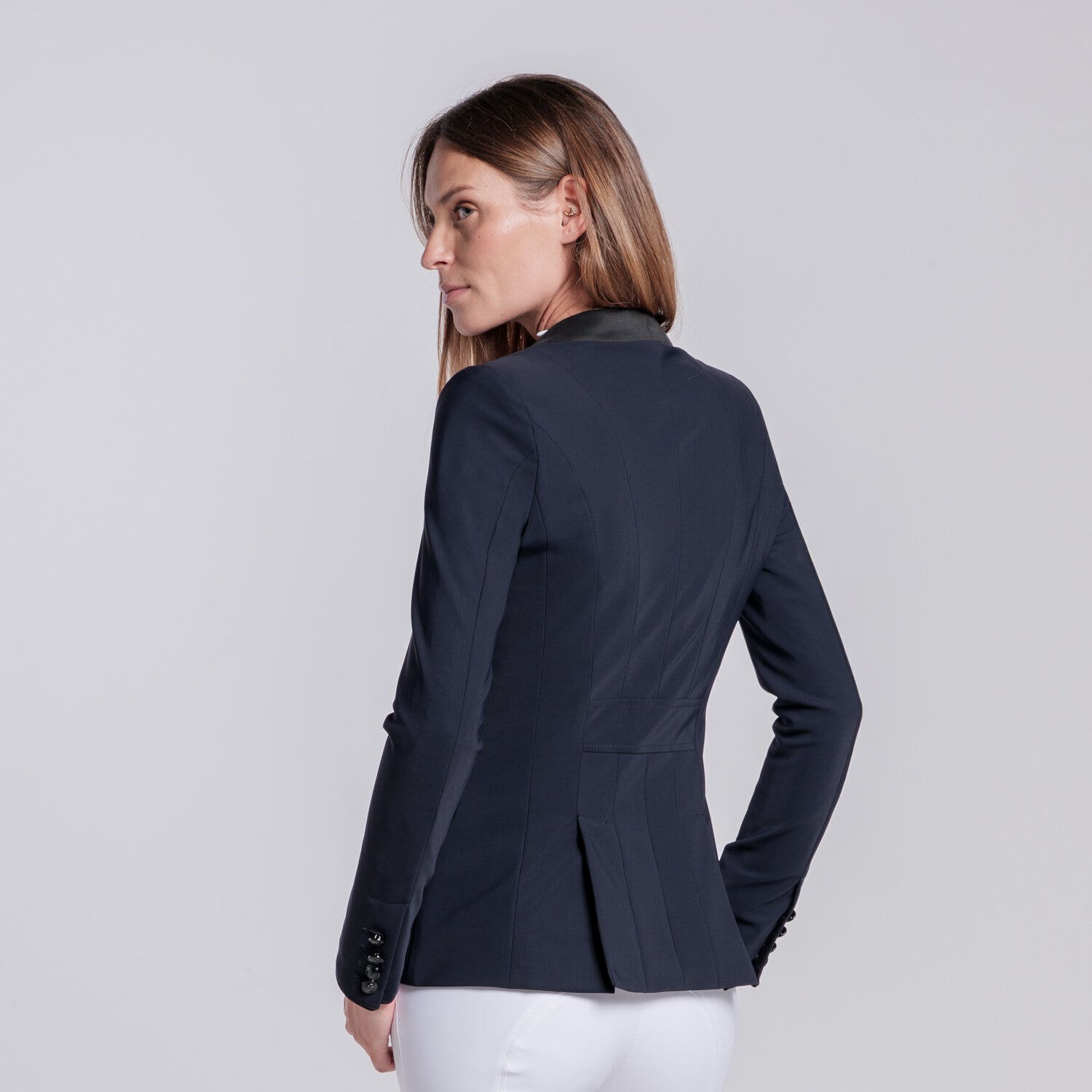 Cavalleria Toscana Women's competition riding jacket. NAVY-3