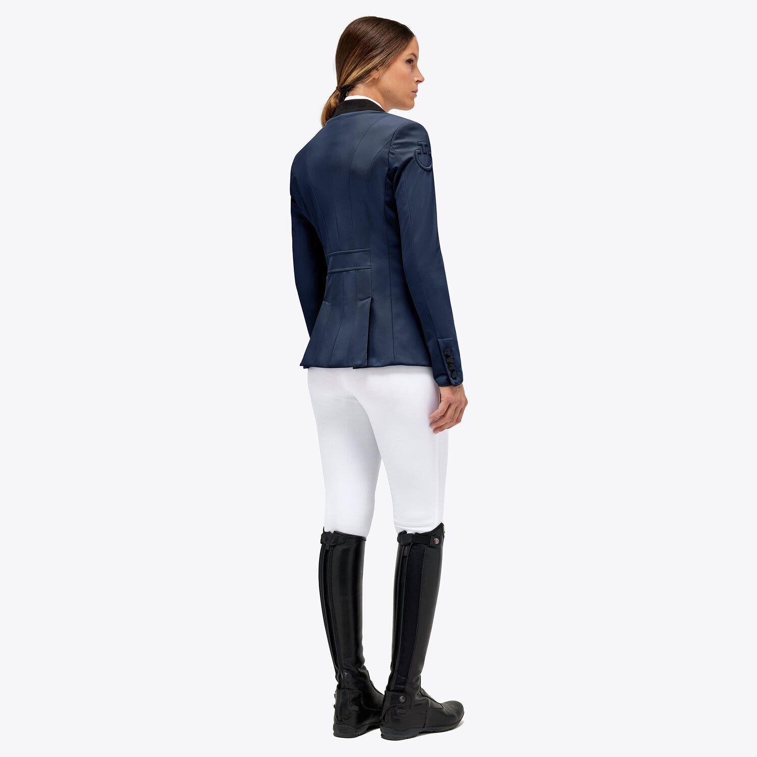 Cavalleria Toscana Women's competition riding jacket. ATLANTIC BLUE-2