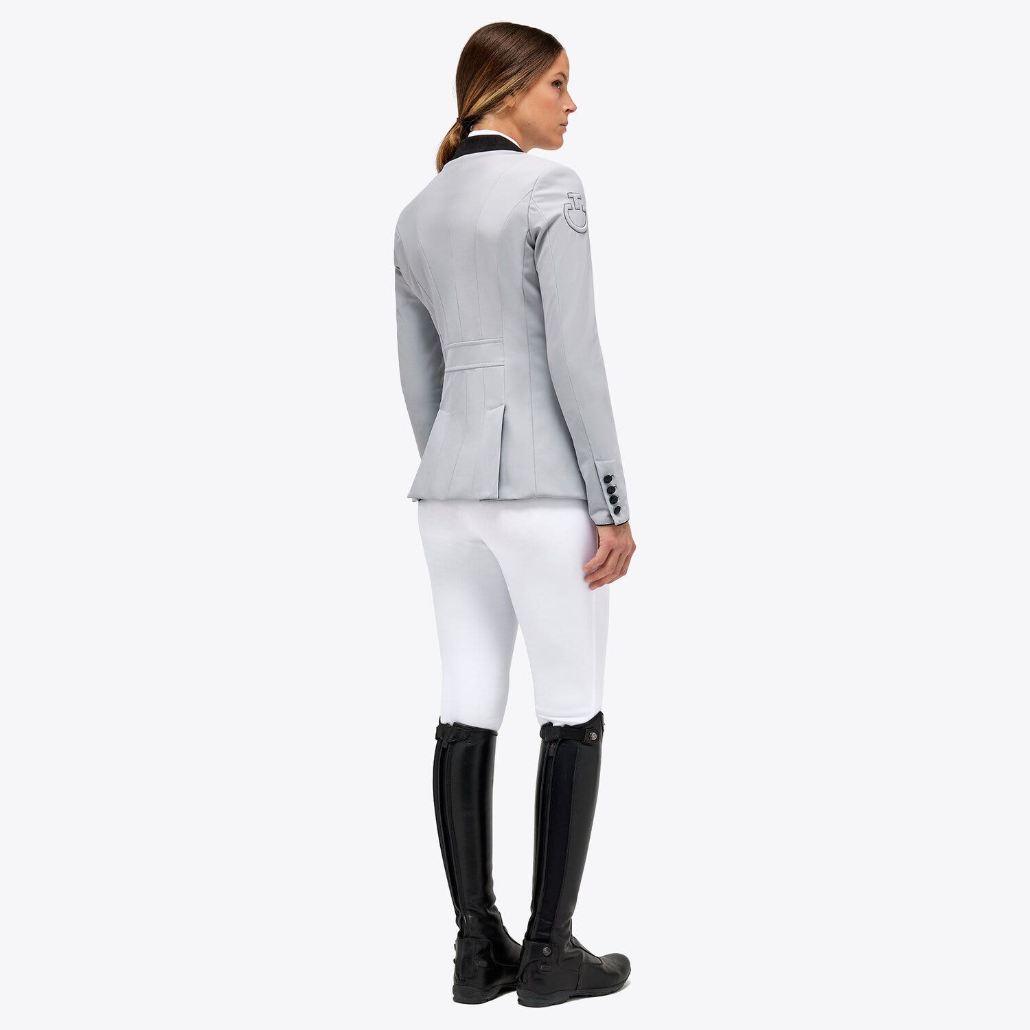 Cavalleria Toscana Cavalleria Toscana Women's Competition Jacket with Buttons LIGHT GREY-4