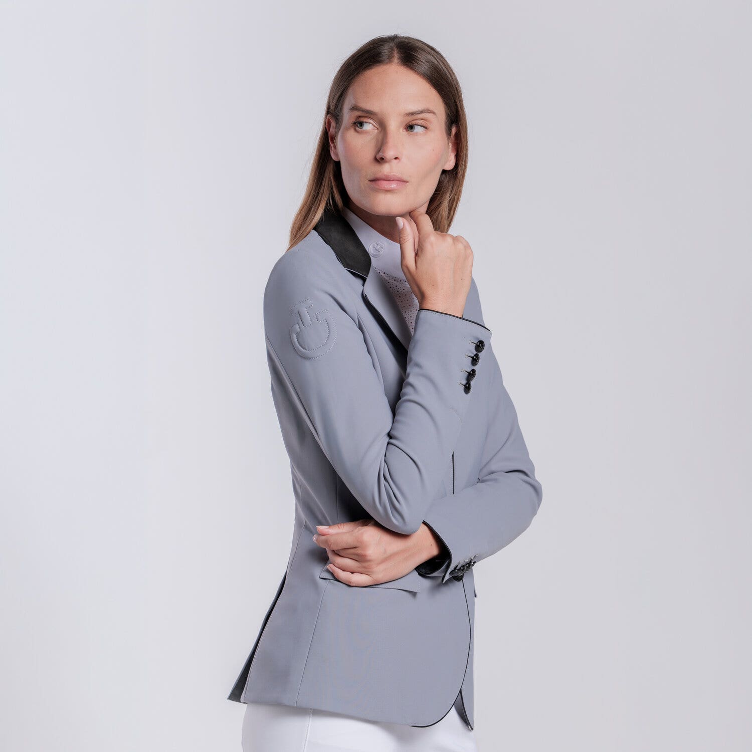 Cavalleria Toscana GIACCA DA CONCORSO CON BOTTONI DA DONNA WINDWARD BLUE-2
