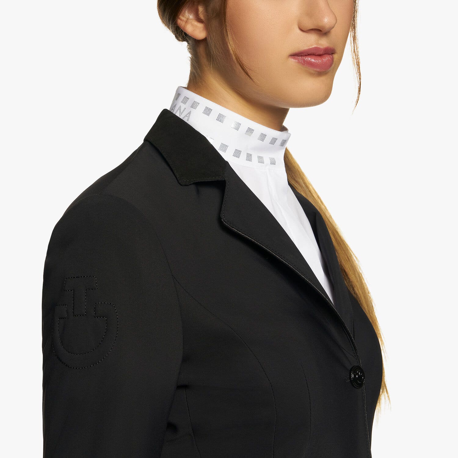 Cavalleria Toscana Women's competition riding jacket. BLACK-4