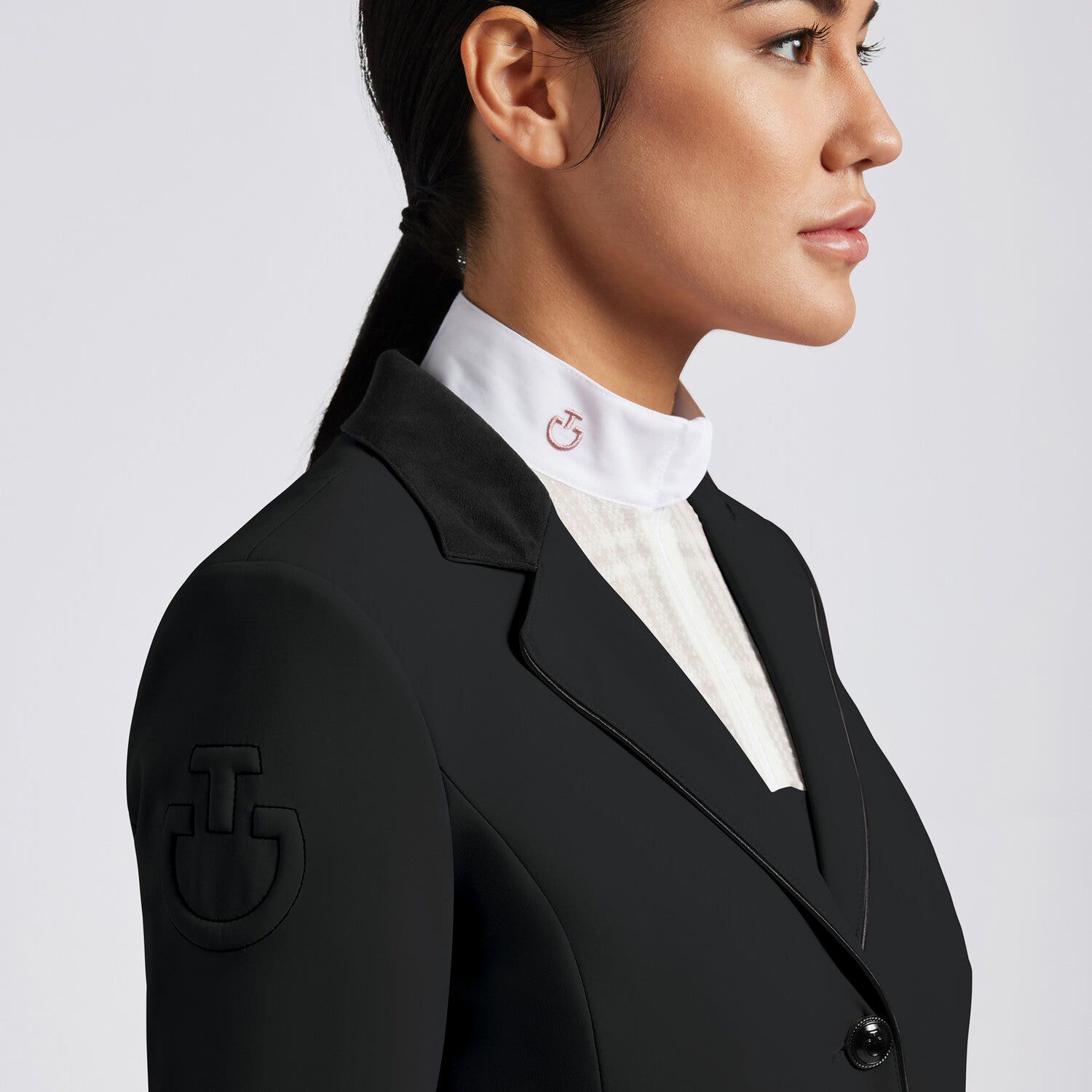 Cavalleria Toscana Cavalleria Toscana Women's Competition Jacket with Buttons BLACK-2