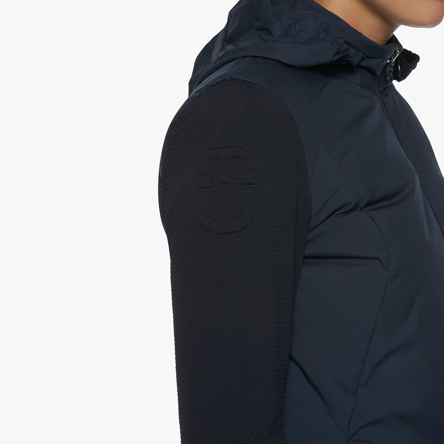 Cavalleria Toscana Women's lightweight zip puffer jacket DARK BLUE/DARK BLUE-4