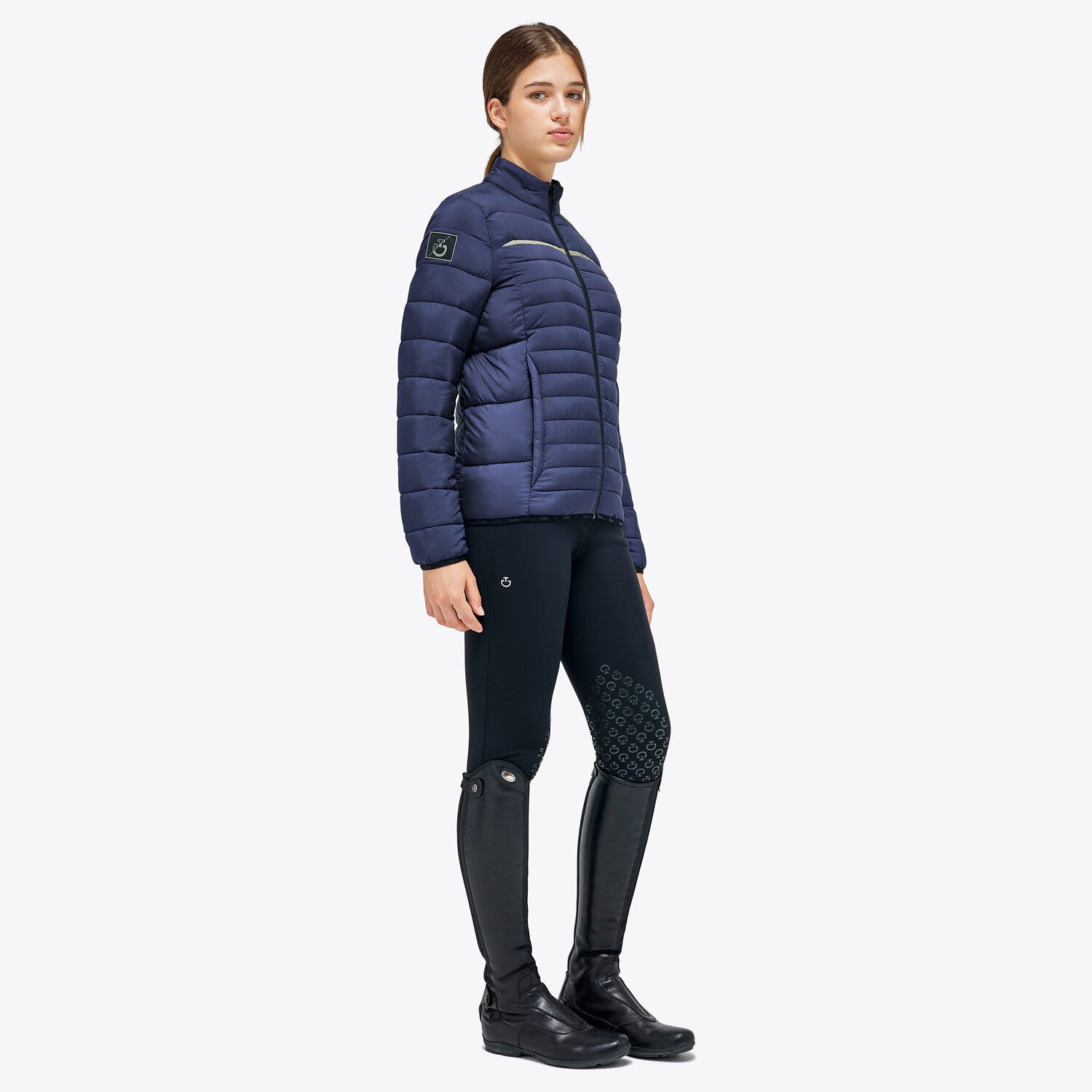 Cavalleria Toscana Women’s quilted nylon puffer jacket SMOKEY BLUE-2