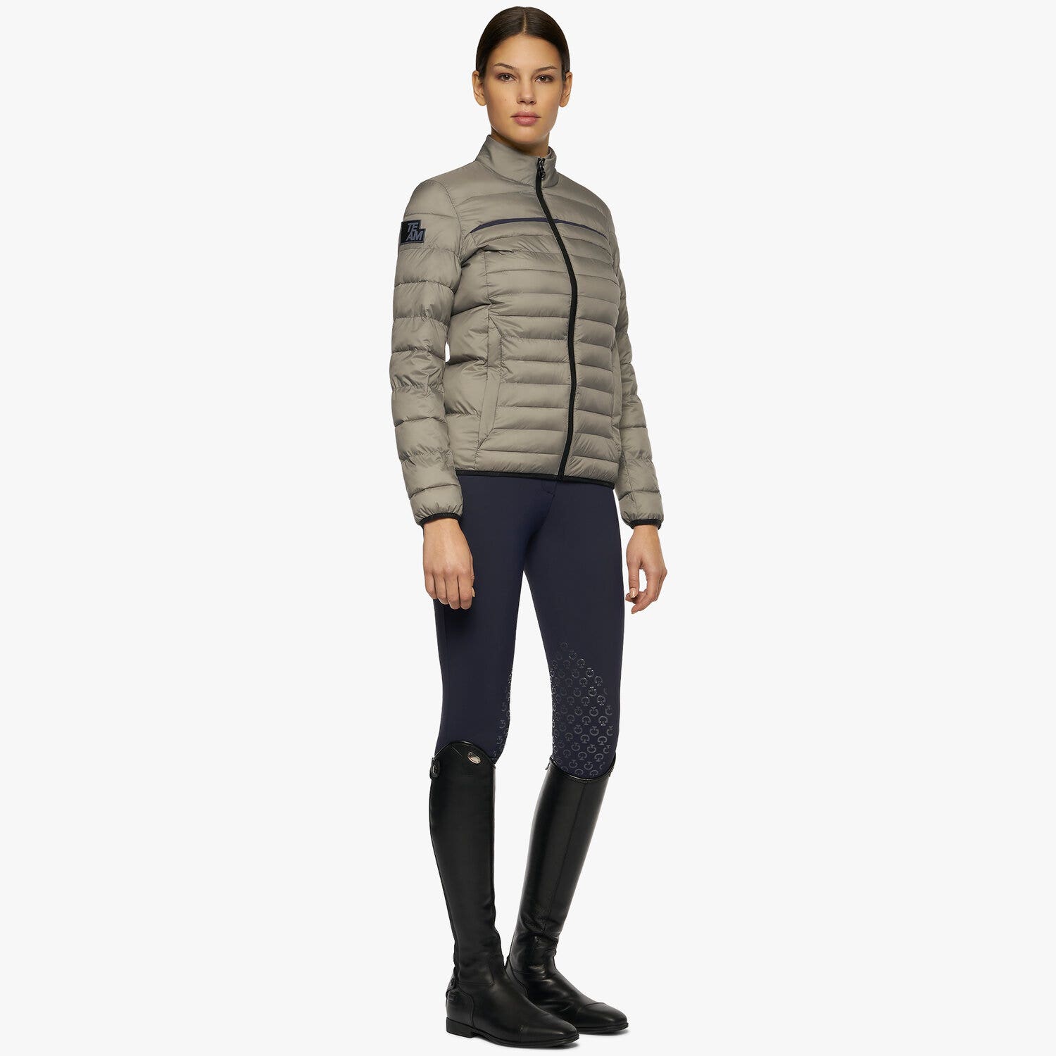 Cavalleria Toscana Women’s quilted nylon puffer jacket MEDIUM GREY-1