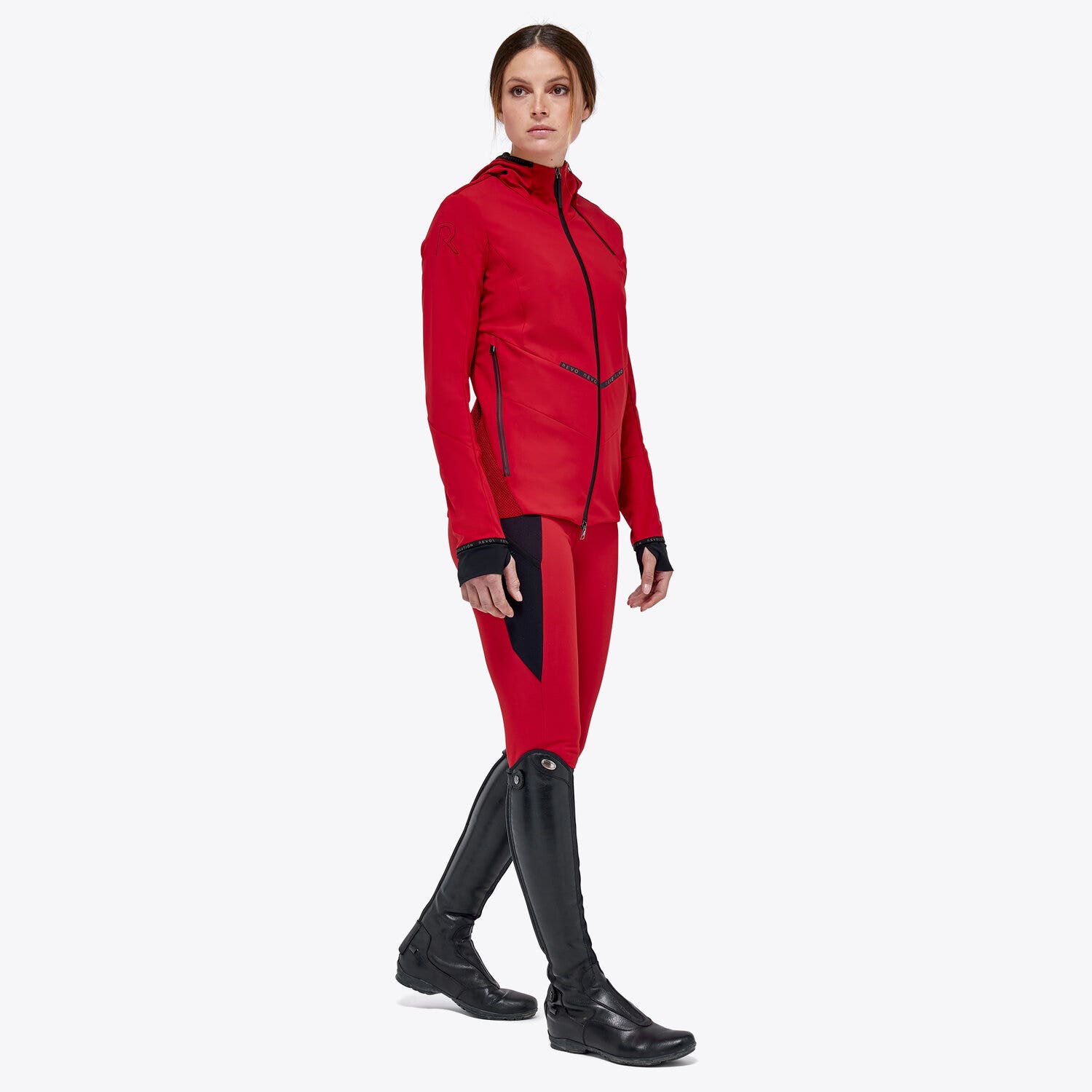 Cavalleria Toscana Women’s softshell windcheater RED-3