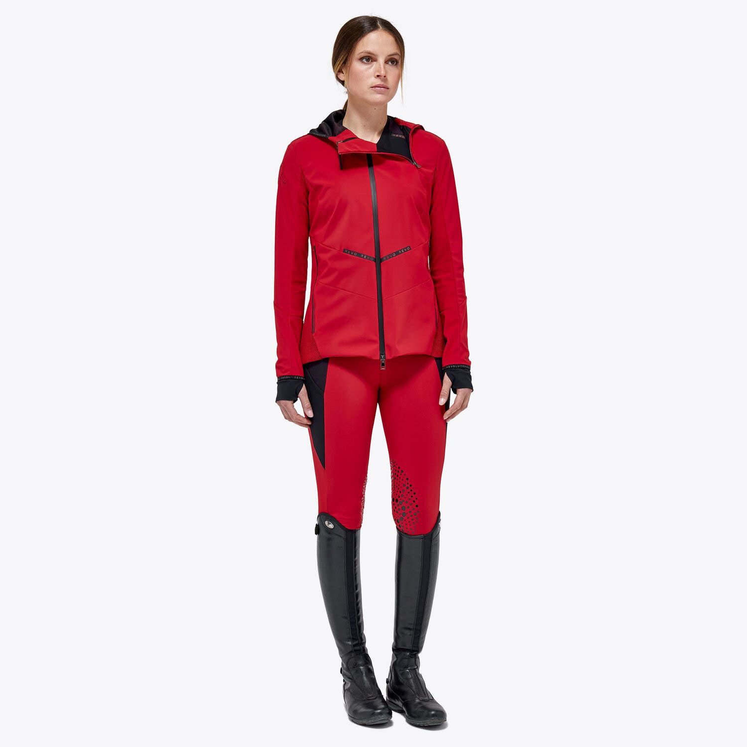 Cavalleria Toscana Women’s softshell windcheater RED-5