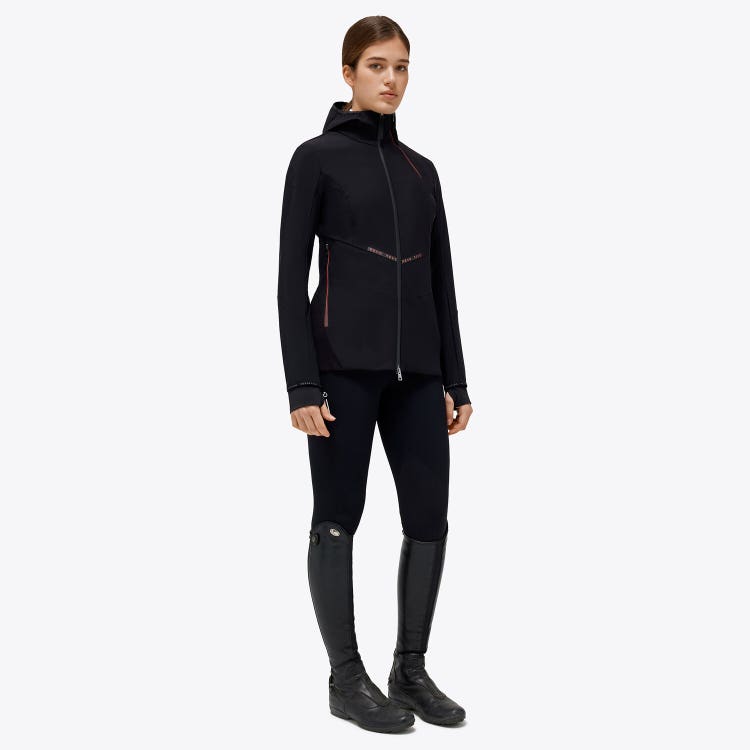 Cavalleria Toscana Women’s softshell windcheater BLACK-1