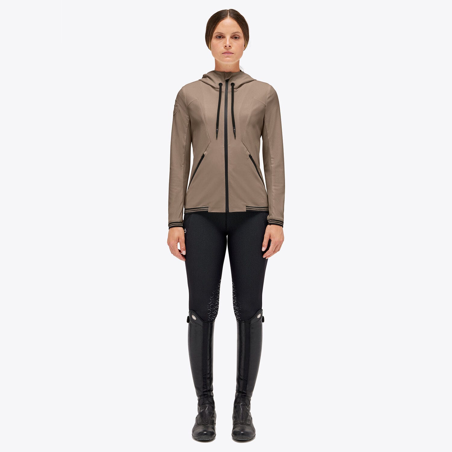 Perforated  Jersey Full Zip Hooded Softshell