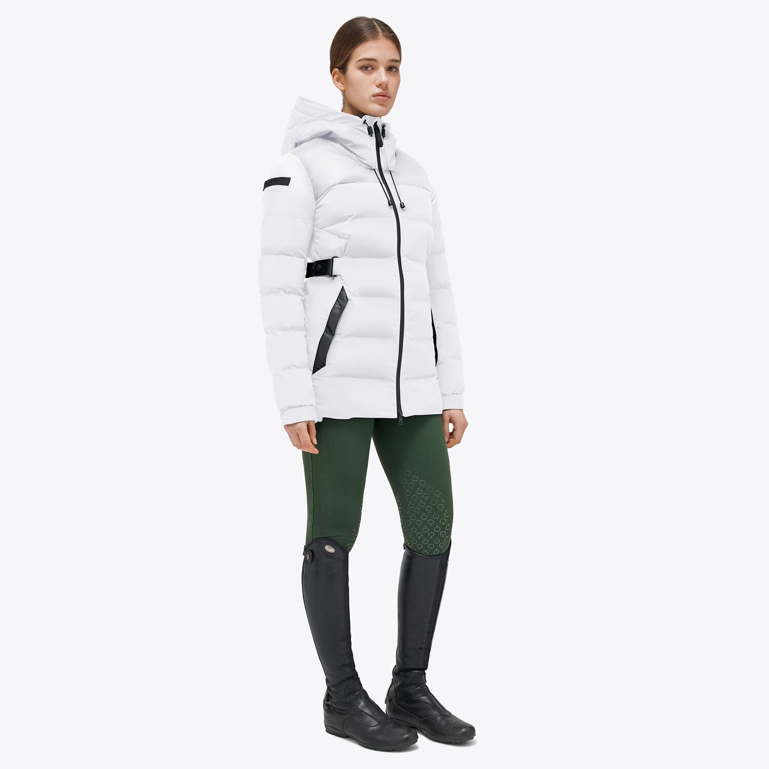 Cavalleria Toscana Women's long down jacket Off-White-1