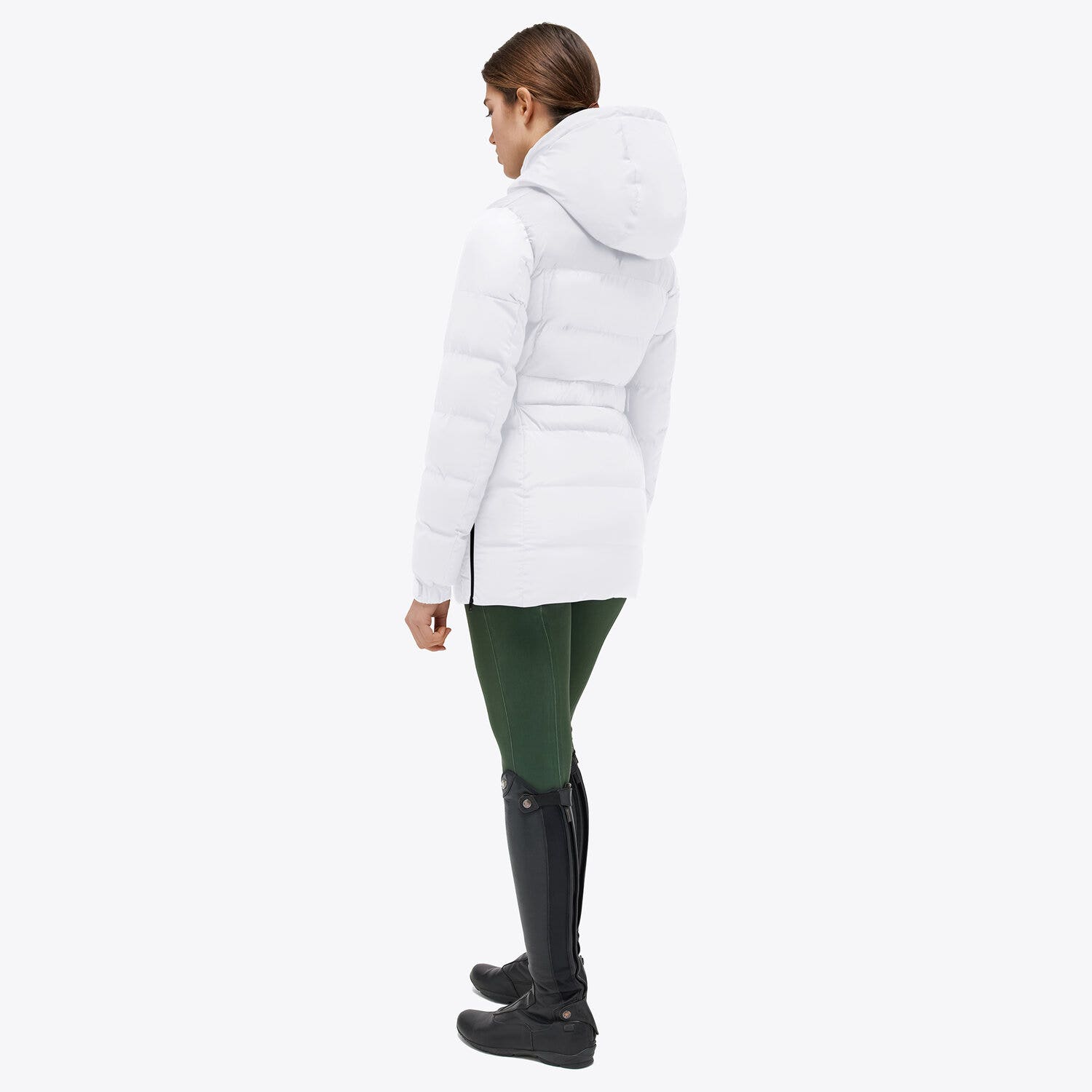 Cavalleria Toscana Women's long down jacket Off-White-2