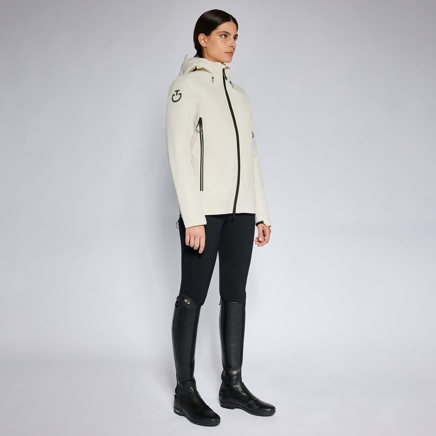 Cavalleria Toscana Women's Revolution 3 way jacket Off-White-1