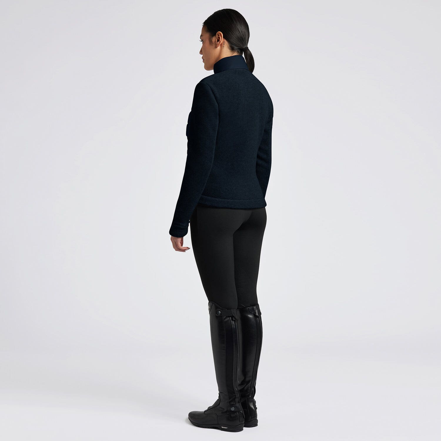 Cavalleria Toscana Cavalleria Toscana Women's Nylon and Fleece Jacket DARK BLUE/DARK BLUE-2