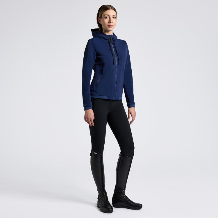 Cavalleria Toscana Women's Softshell with Hood and Perforated Jersey Inserts