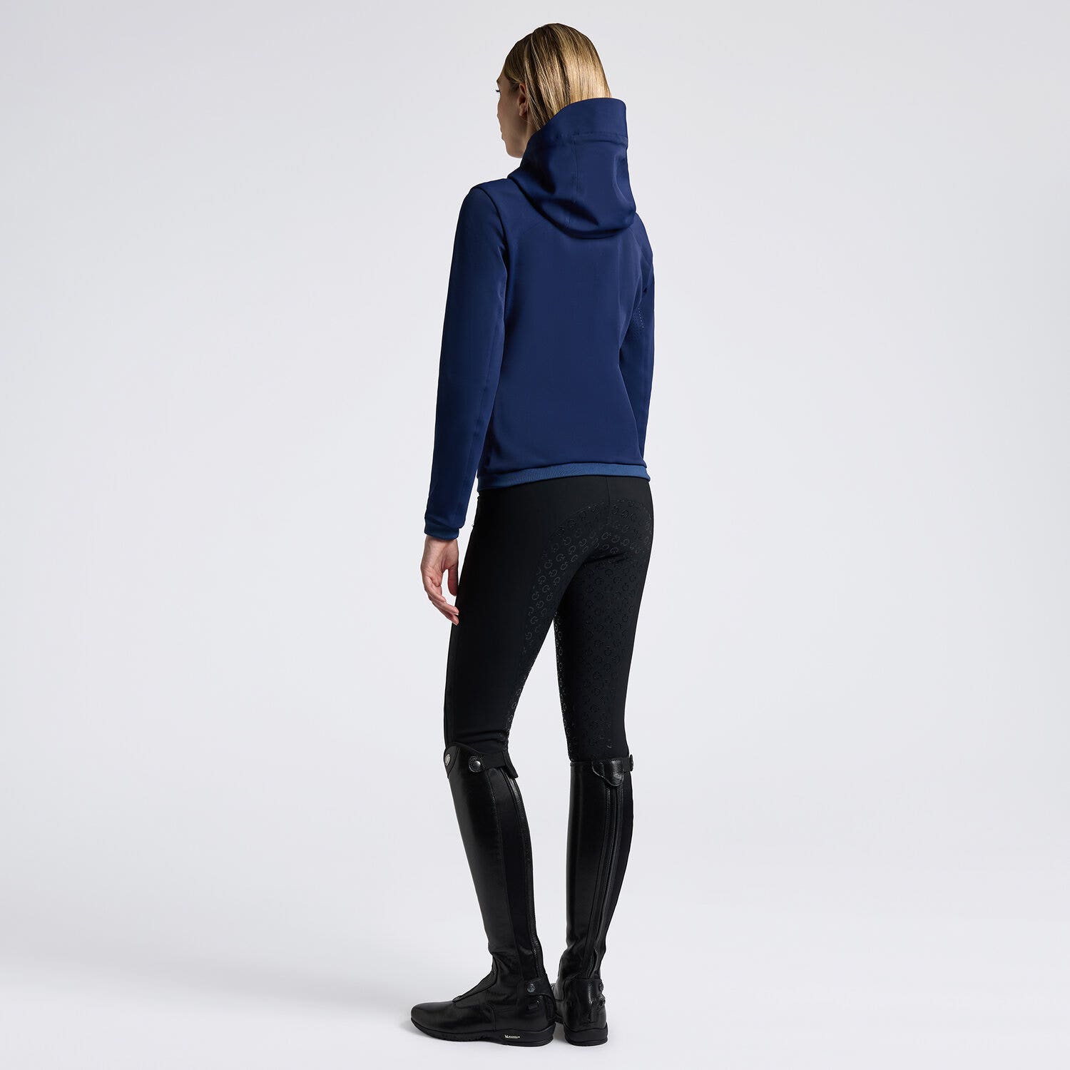 Cavalleria Toscana Cavalleria Toscana Women's Softshell with Hood and Perforated Jersey Inserts ROYAL BLUE-2