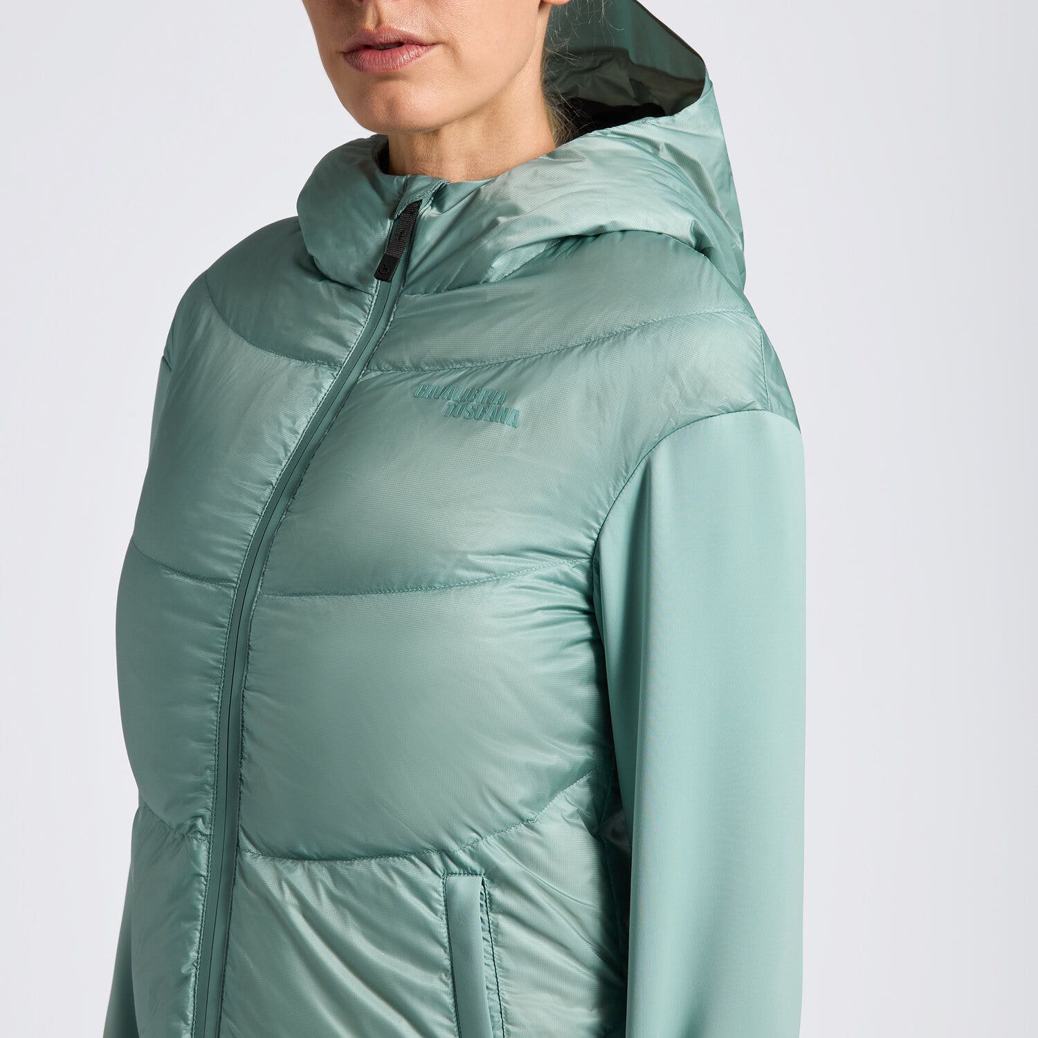 Cavalleria Toscana Cavalleria Toscana Women's Puffer Jacket LIGHT TEAL GREEN-3