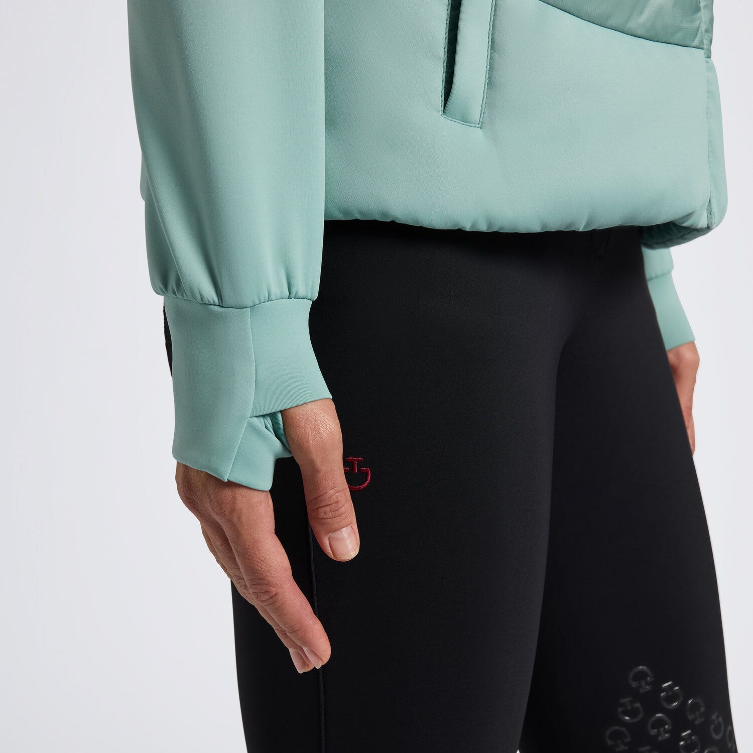 Cavalleria Toscana Cavalleria Toscana Women's Puffer Jacket LIGHT TEAL GREEN-4