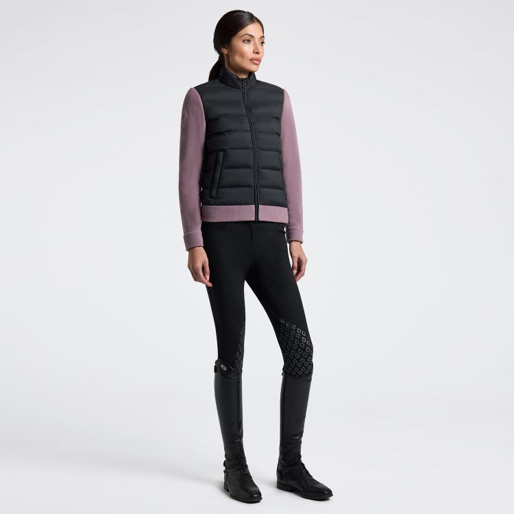 Cavalleria Toscana Women's Jacket with Quilted Front and Technical Fleece Sleeves