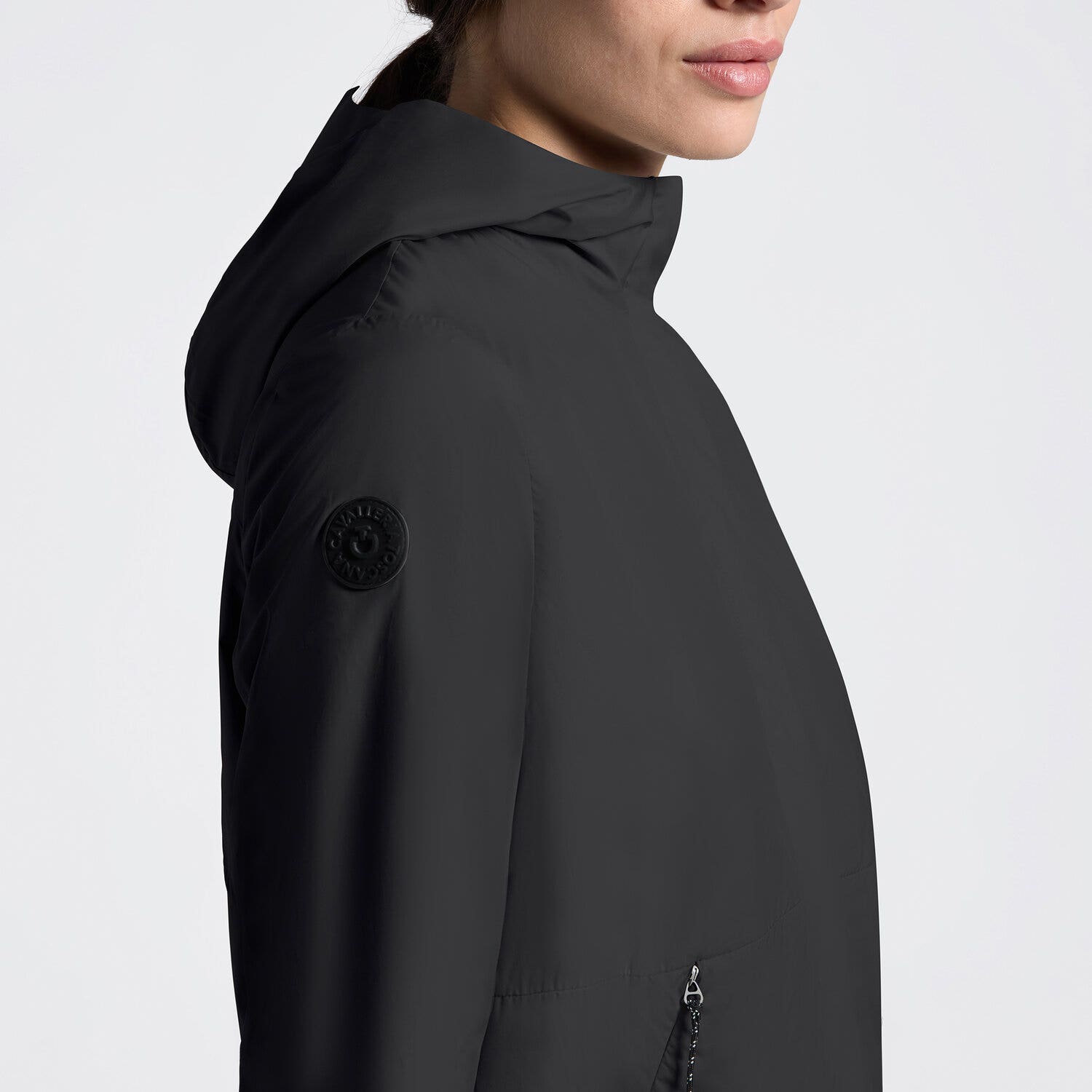 Cavalleria Toscana Women's Lightweight Packable Jacket | Cavalleria Toscana BLACK-3