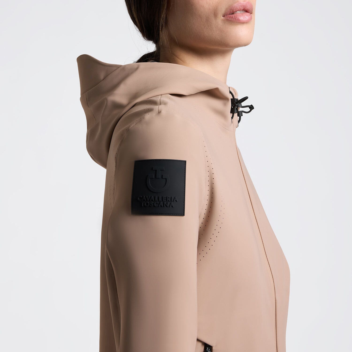 Cavalleria Toscana Women's Perforated Softshell in Jersey | Cavalleria Toscana BRUSH-3