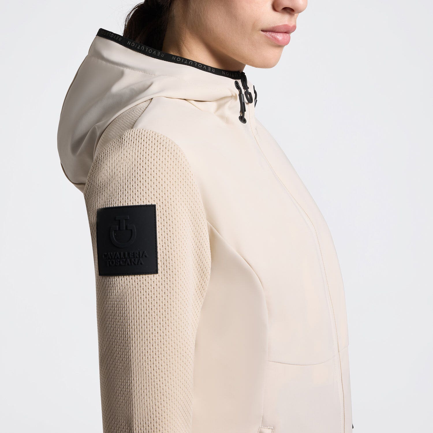 Cavalleria Toscana Women's Hooded Jacket in Tech Knit | Cavalleria Toscana BRICH-3