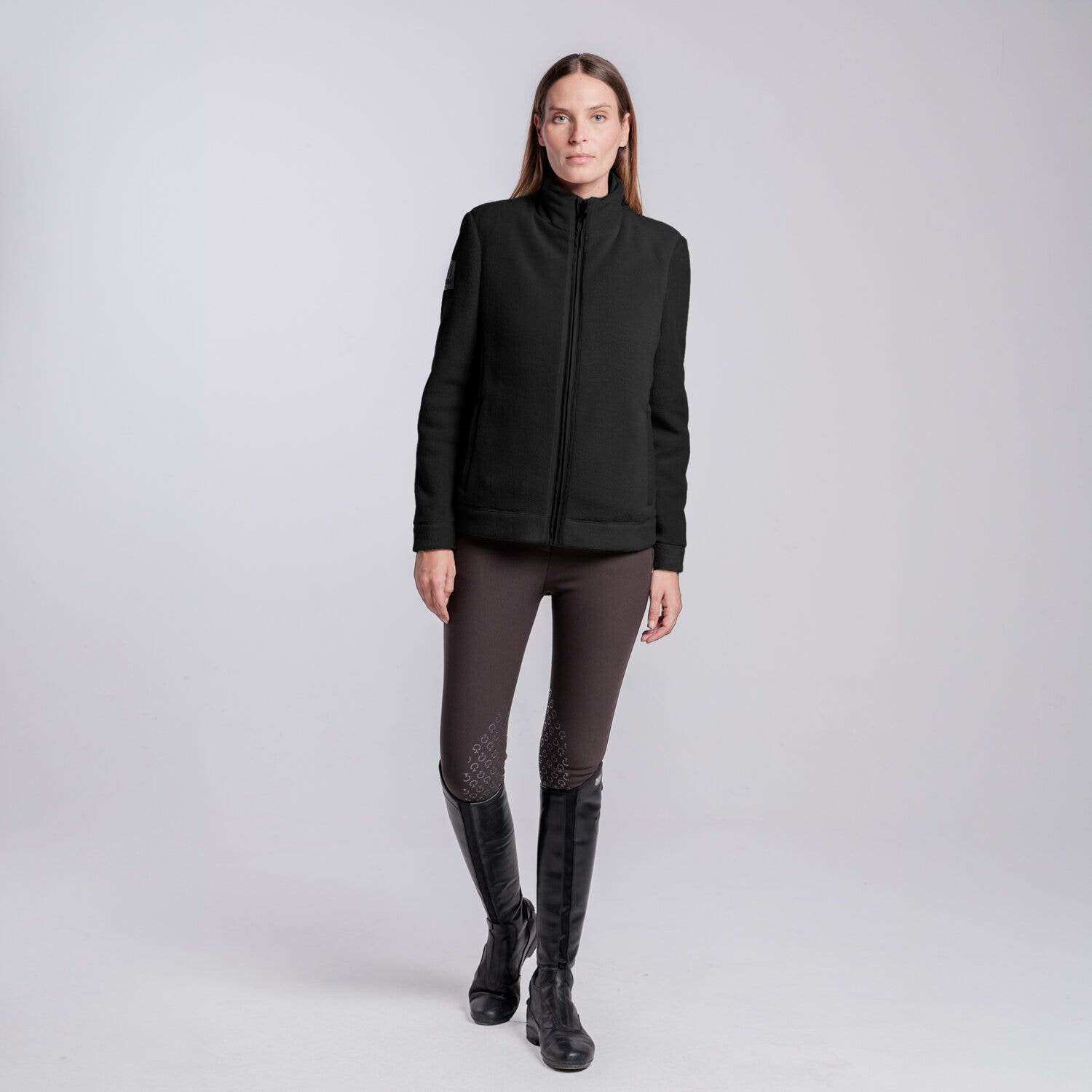 Cavalleria Toscana GIACCA IN PIUMA D'ANATRA CON ZIP DA DONNA BLACK-1