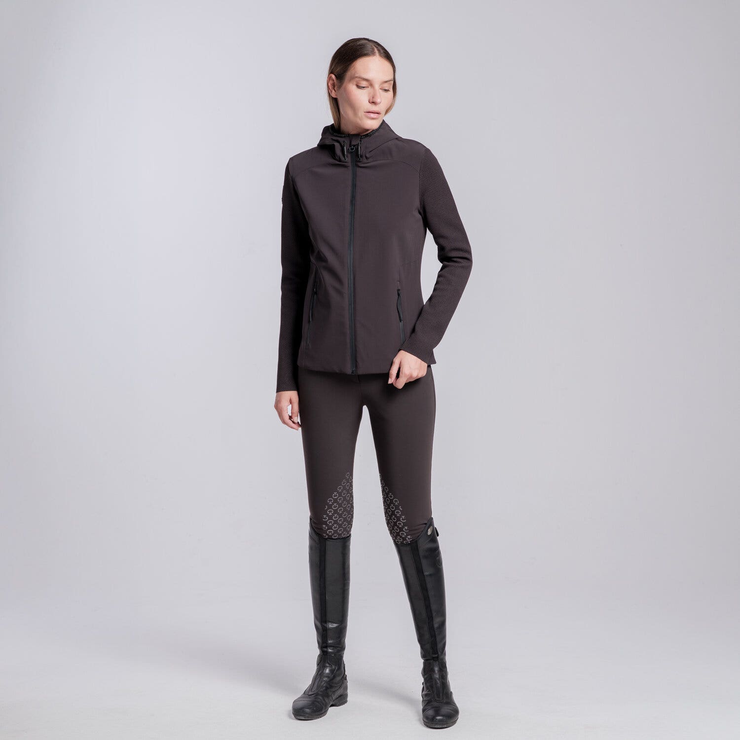 Cavalleria Toscana SOFTSHELL REVOLUTION IN MAGLIA TECNICA DA DONNA ESPRESSO-1