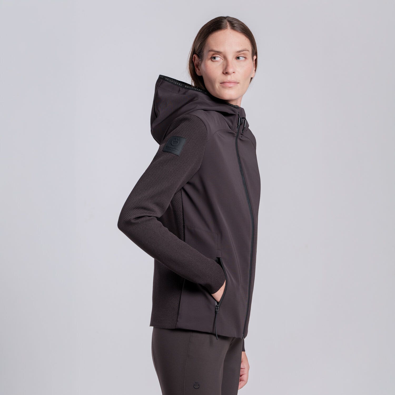 Cavalleria Toscana SOFTSHELL REVOLUTION IN MAGLIA TECNICA DA DONNA ESPRESSO-2