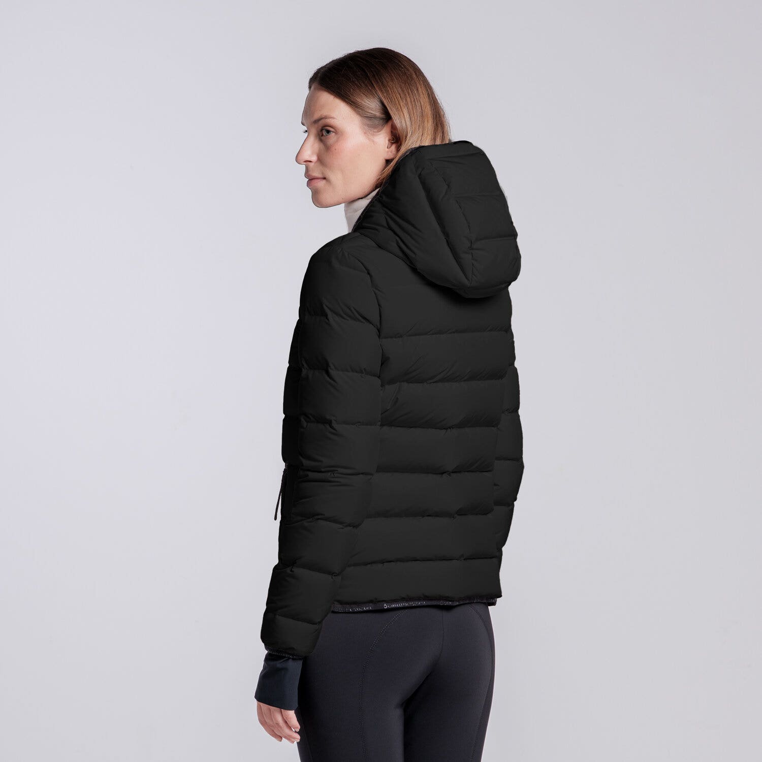 Cavalleria Toscana PIUMINO CON CAPPUCCIO ESTRAIBILE DA DONNA BLACK-2